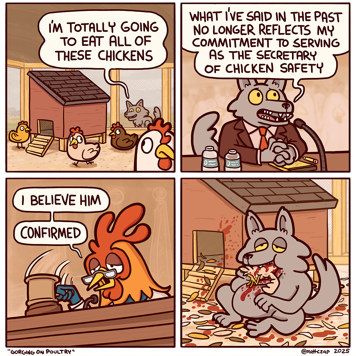 Wolf Appointed as the New Secretary of Chicken Safety