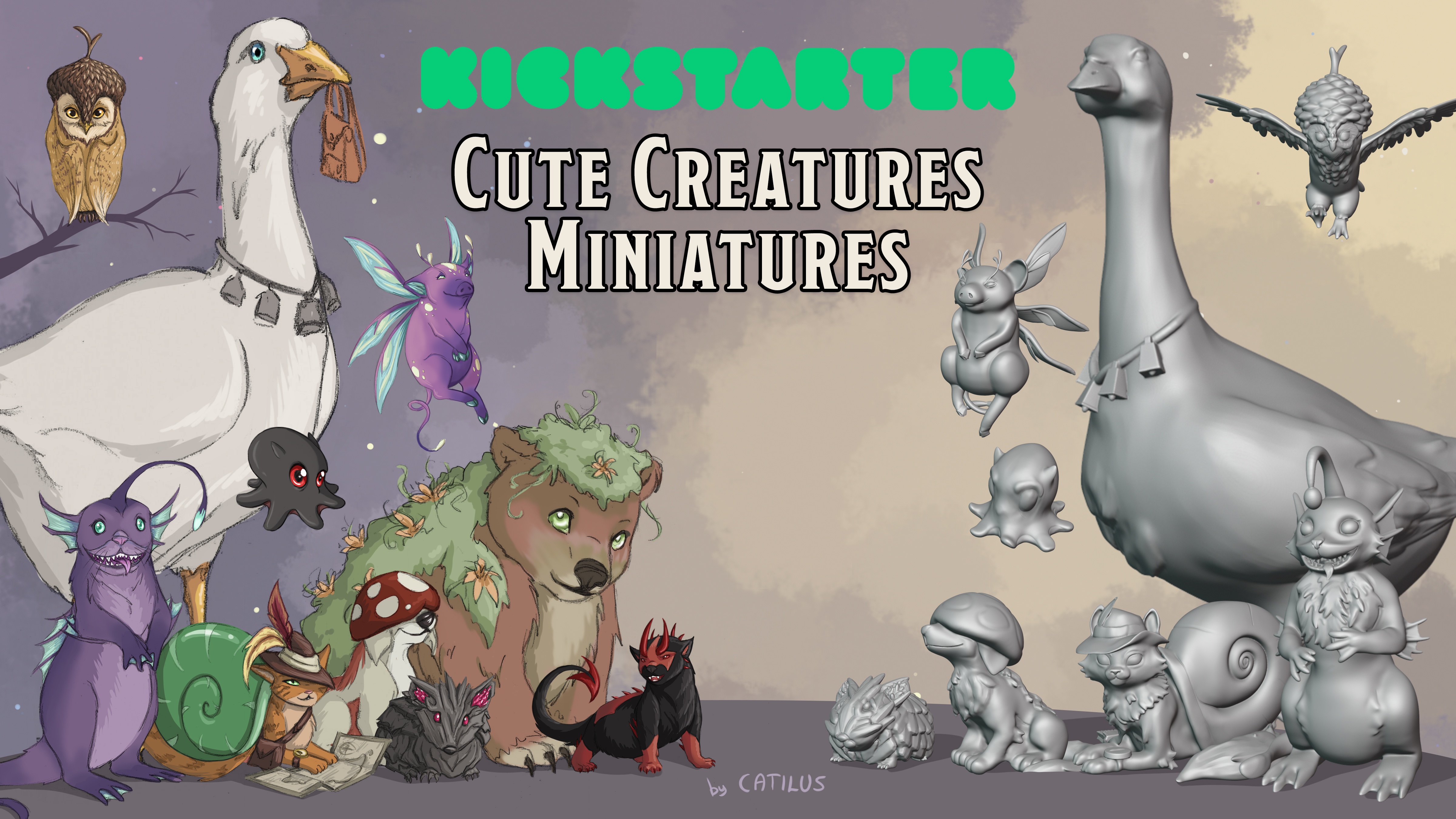 Exciting News: Cute Creatures Miniatures Launching on Kickstarter!