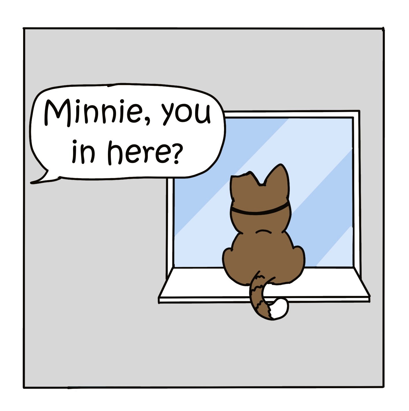A Mysterious Monster Peeking Through the Window