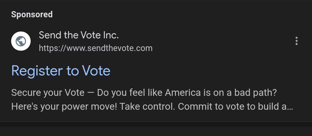 Beware: Don't Fall for This Obvious Scam While Registering to Vote