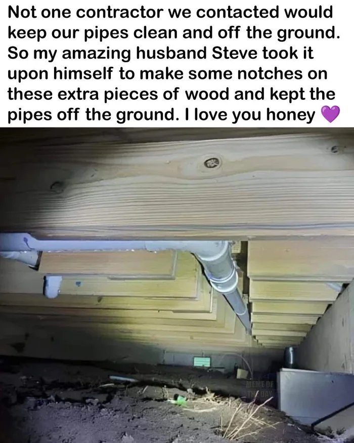 Bizarre yet clever pipe-laying solution