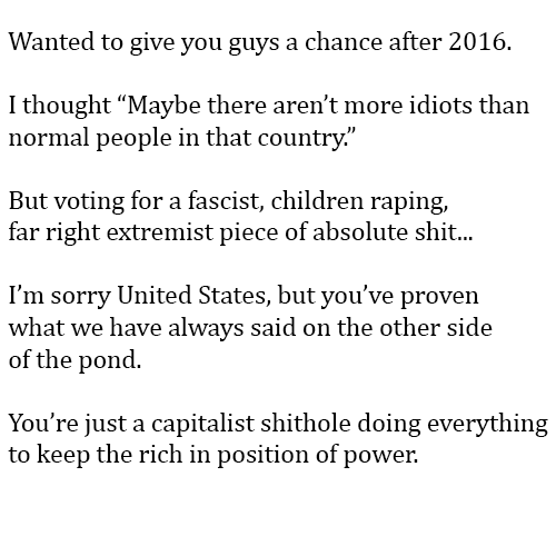 The United States: a punchline in the making.