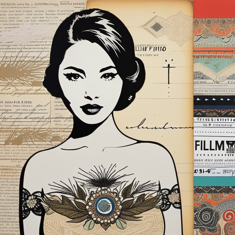 A Stunning Mixed Media Collage Featuring a Filipino Woman