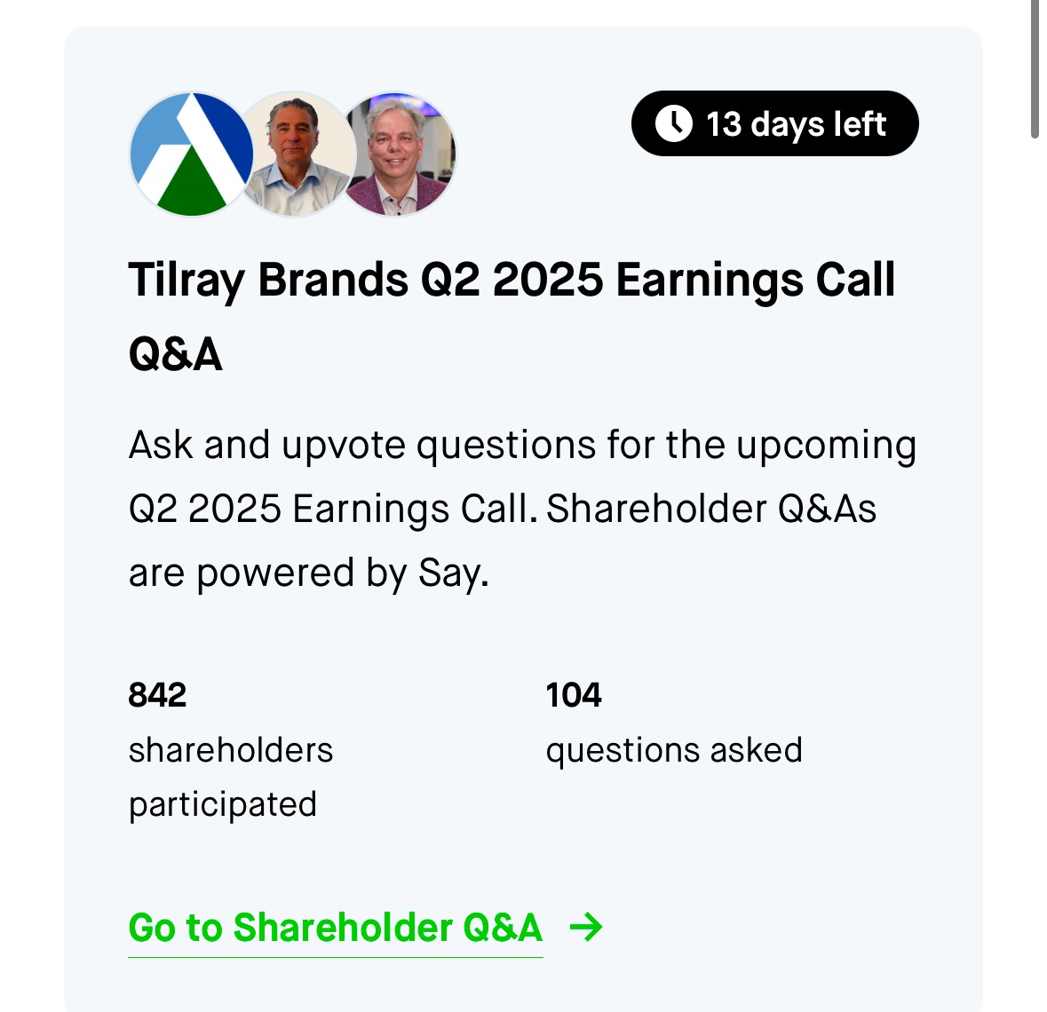 Invest, Ask, and Vote: Tilray Brands on Robinhood Explained