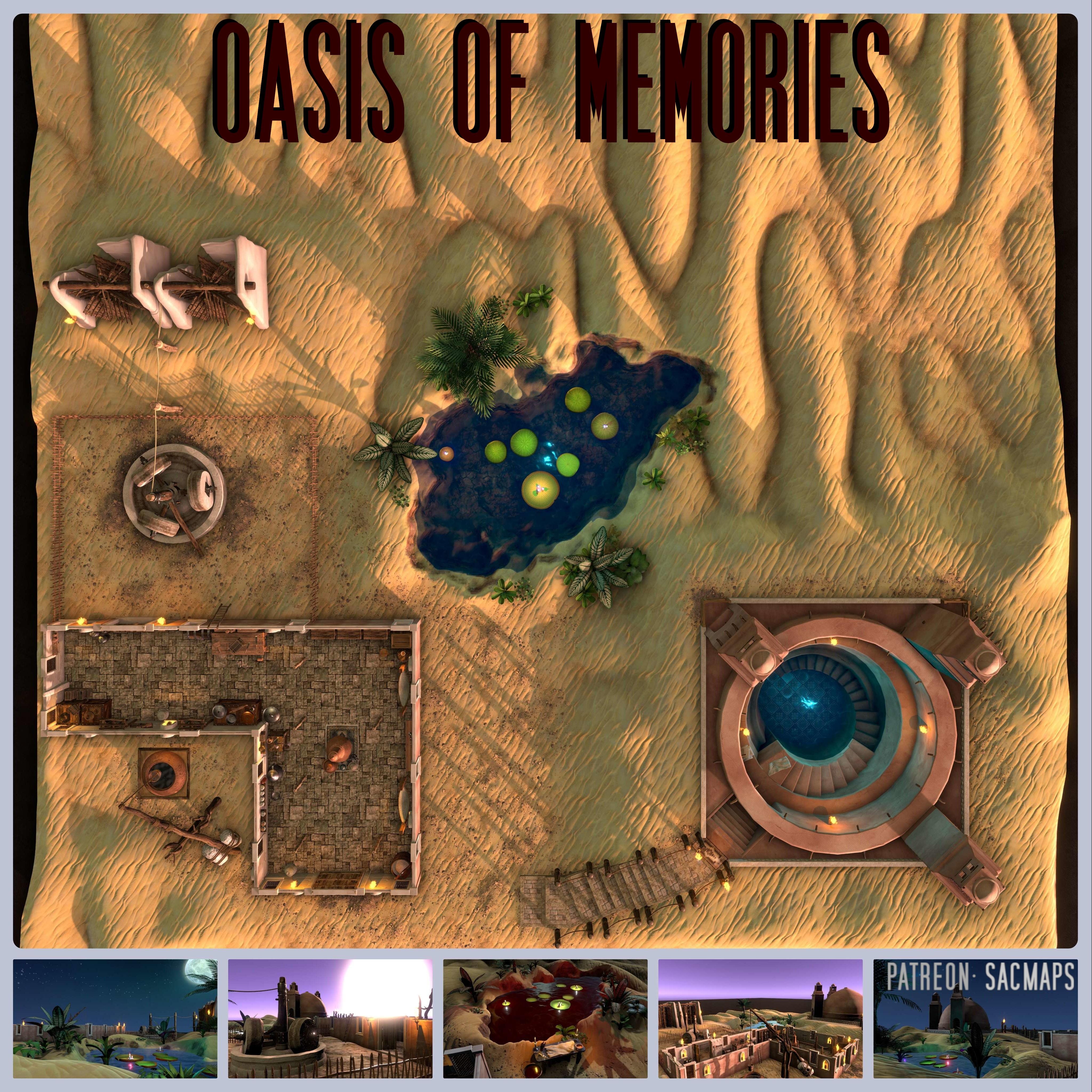 Oasis of Memories: Free DnD and TTRPG Maps for Your Next Adventure