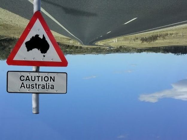 Ever wonder why Australia lacks trains? It's because if you put one on the tracks, it just tips over! Cars manage to stay put thanks to their tires, which is why road trains are the way to go down under.