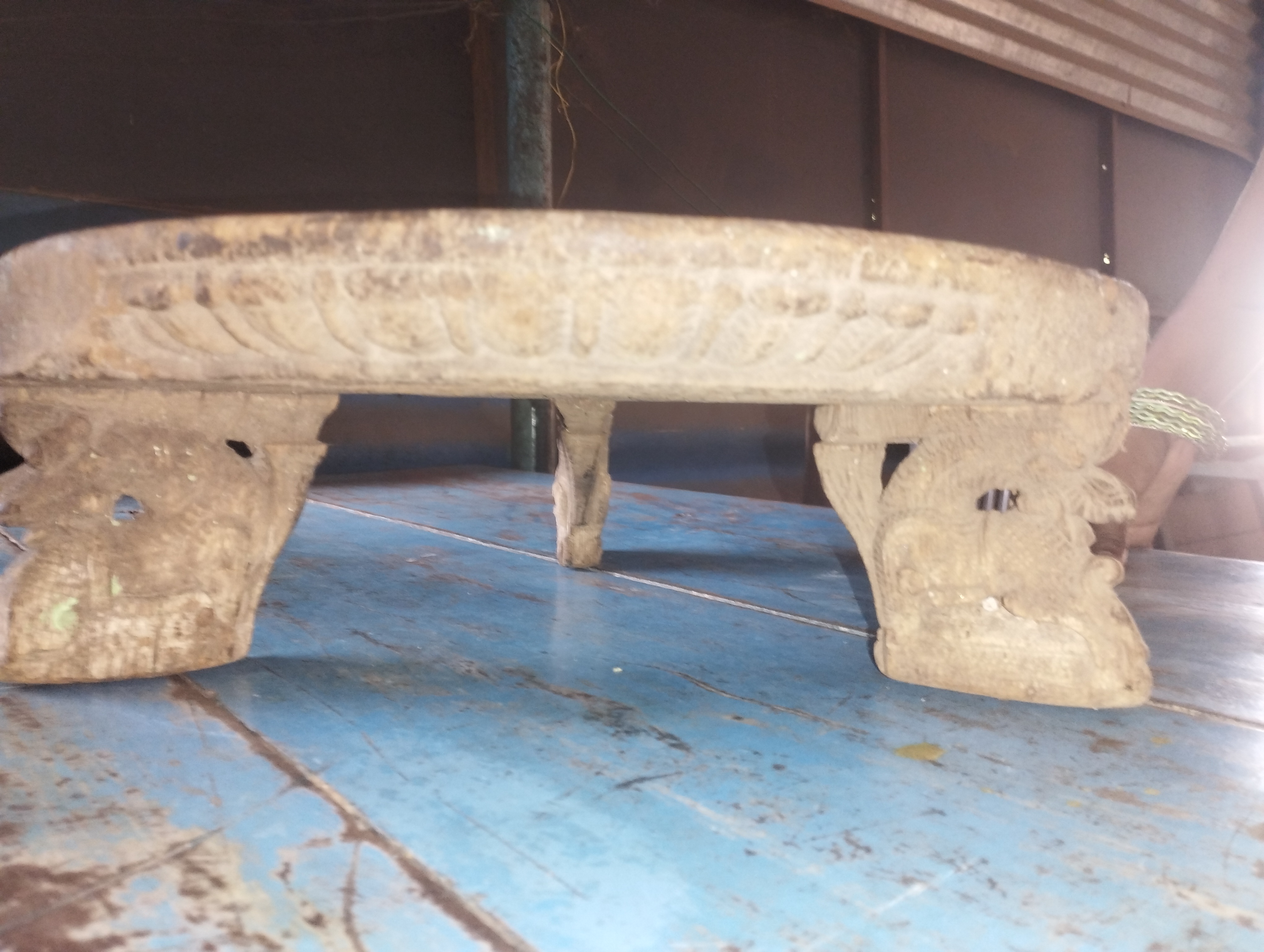 Intriguing Antique Wooden Carving That Tells a Story