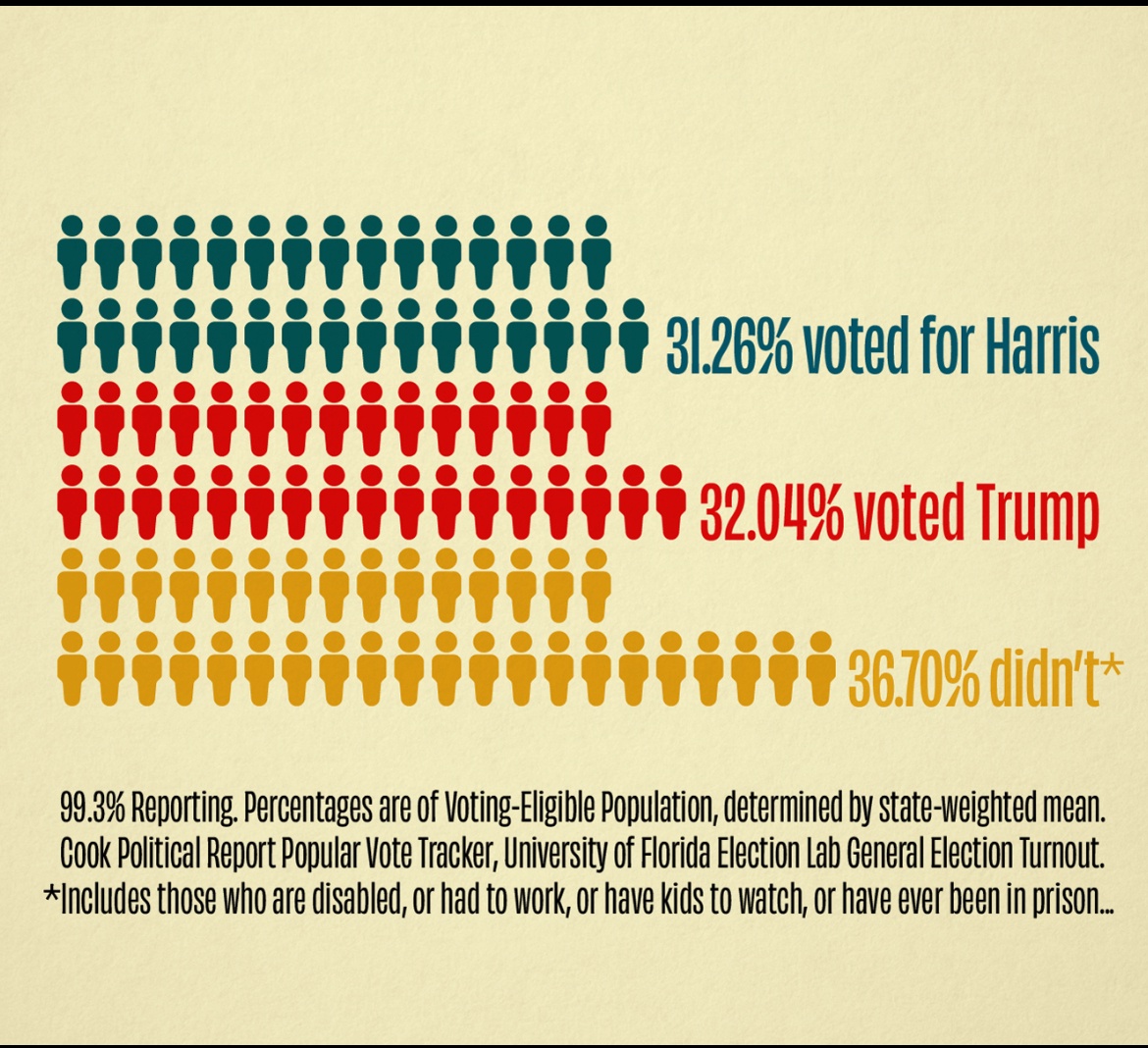 A Shocking 36.7% of Eligible American Voters Chose Not to Vote