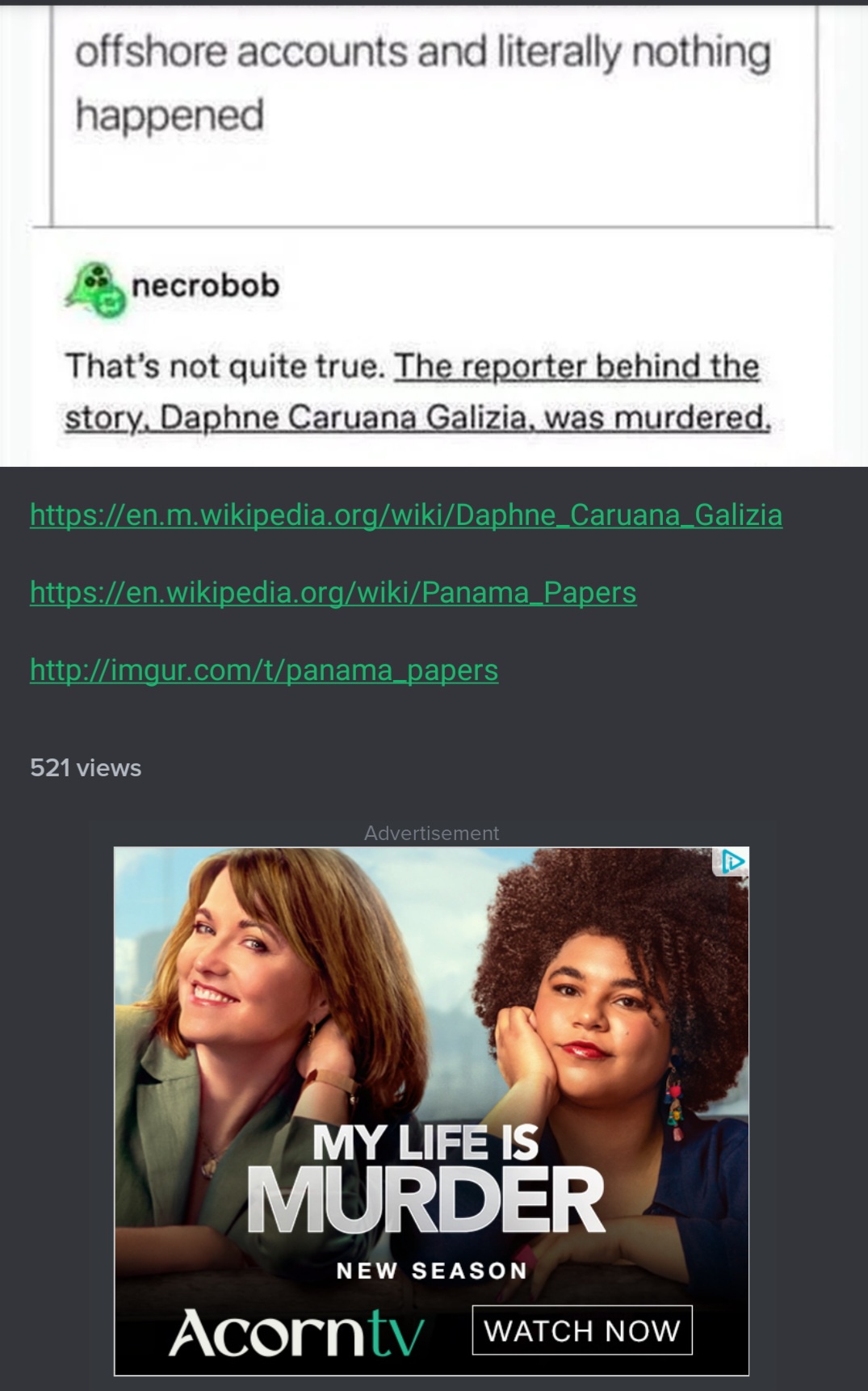 I Got a Surprisingly Relevant Ad Under This Post