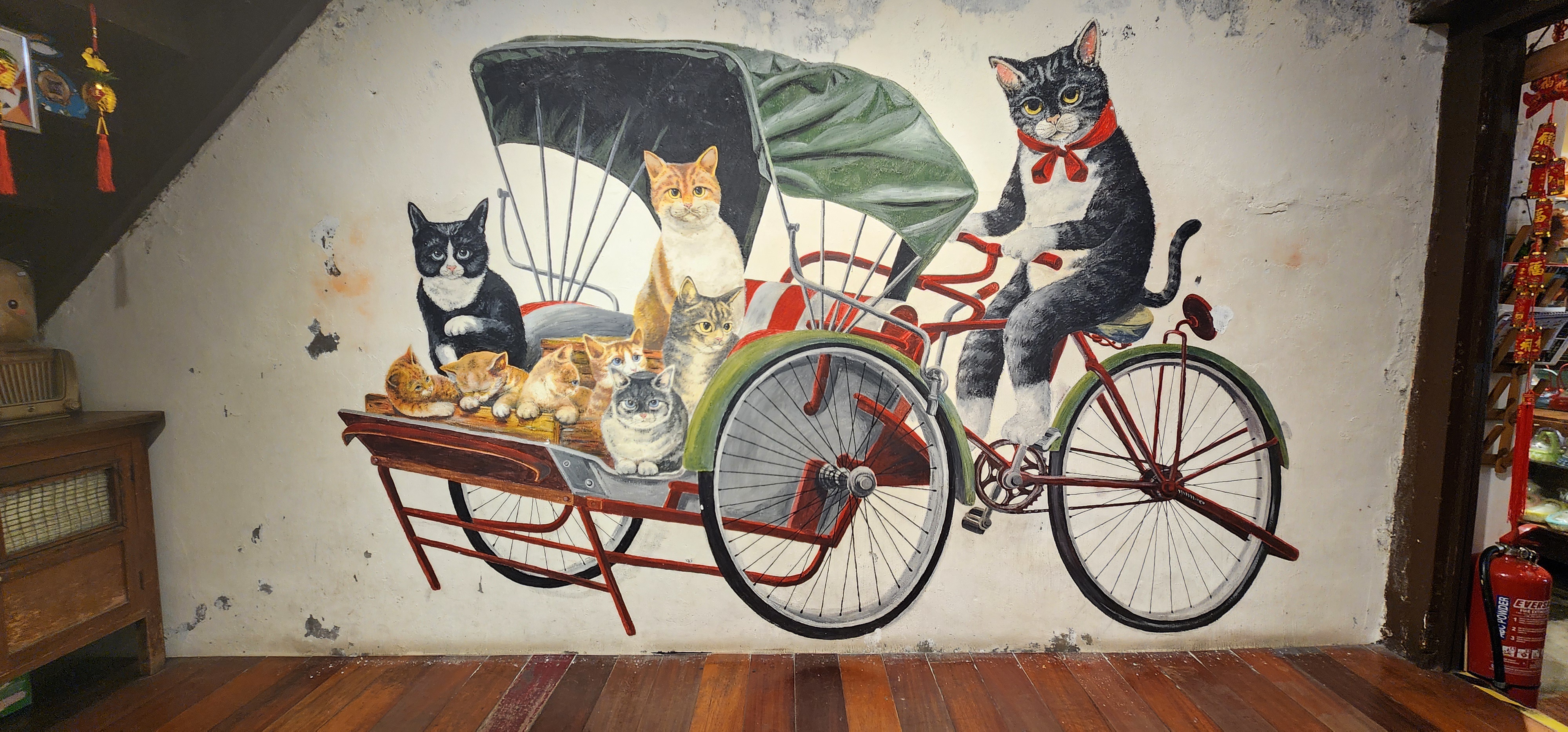 Adorable Rickshaw Kitties in Penang