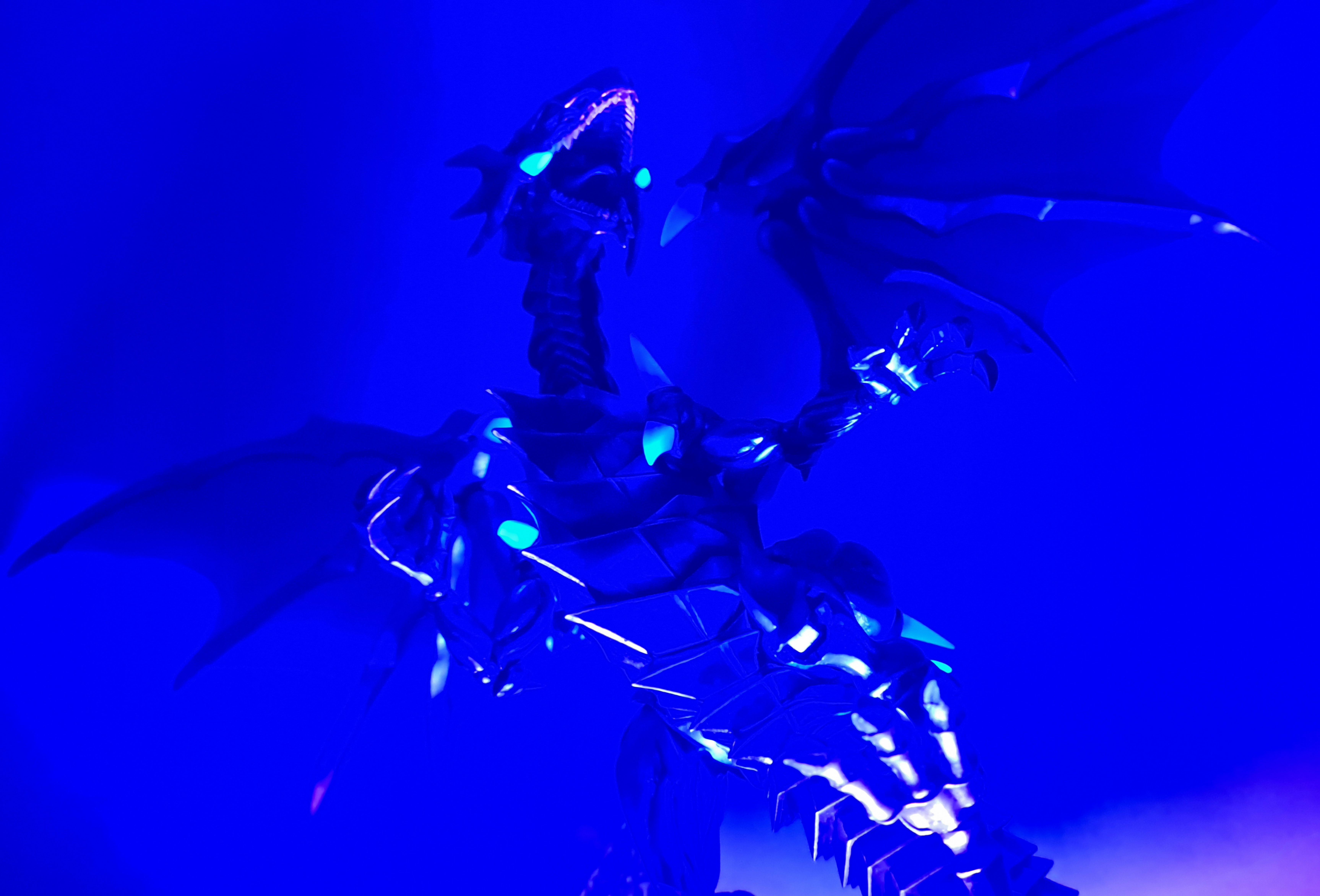 Blue-Eyes White Dragon: Stunning Blacklight Photography