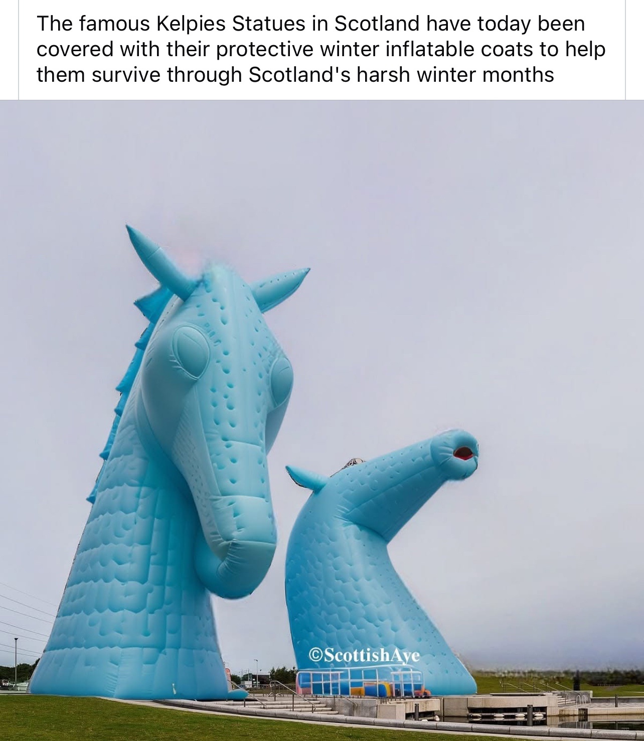 Just learned that some statues need winter outfits!