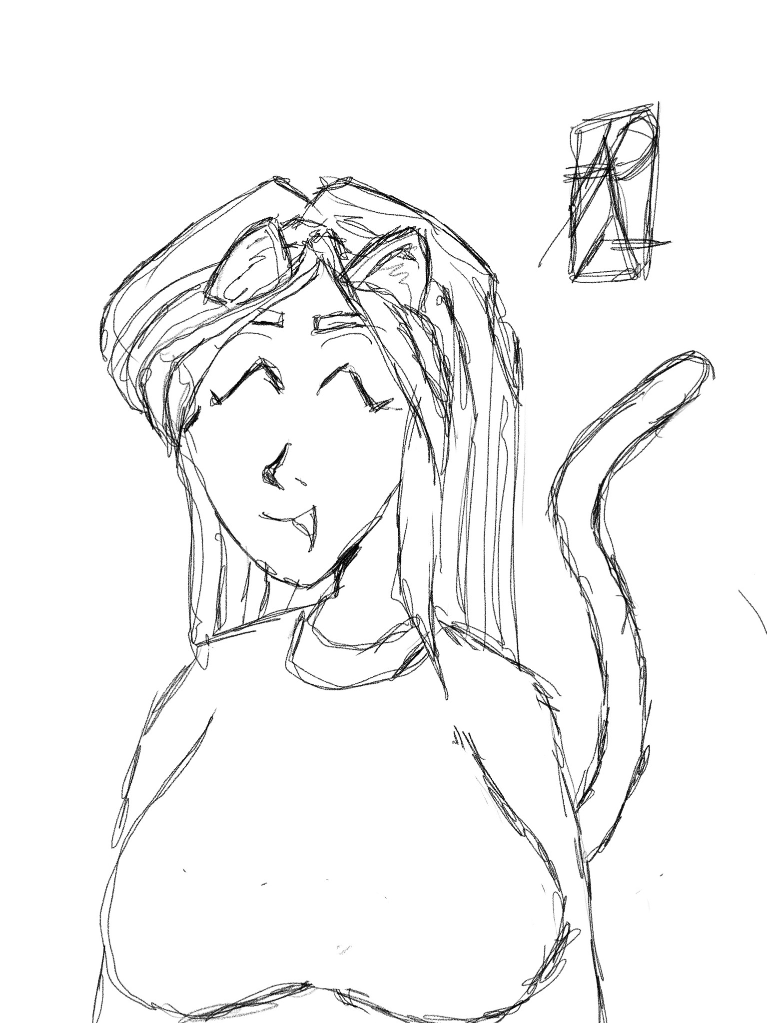 Day 136: Still drawing big titty catgirls in my quest for the ultimate cosplay waifu!