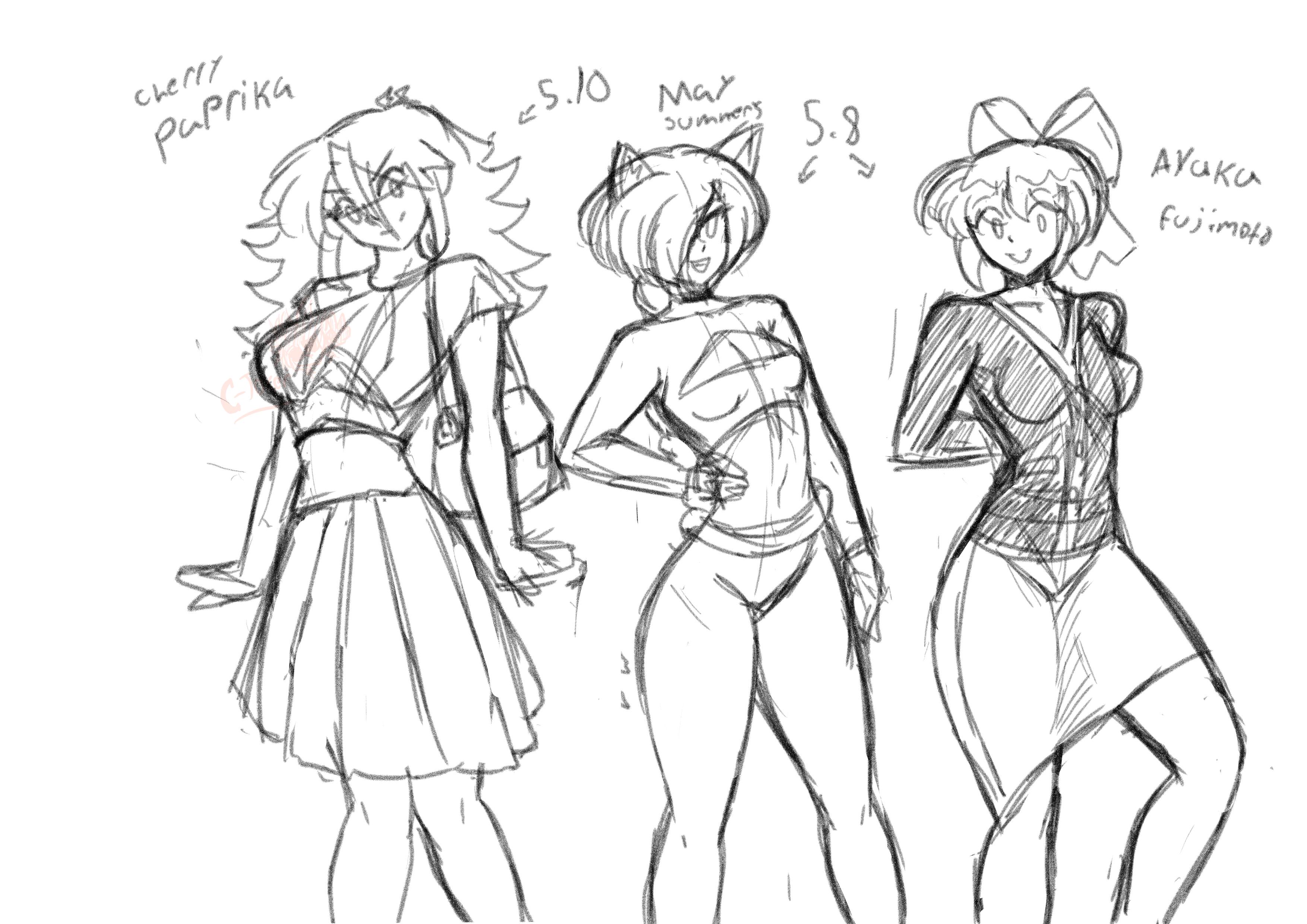 A Showcase of My Original Characters: Line Up of My OC's