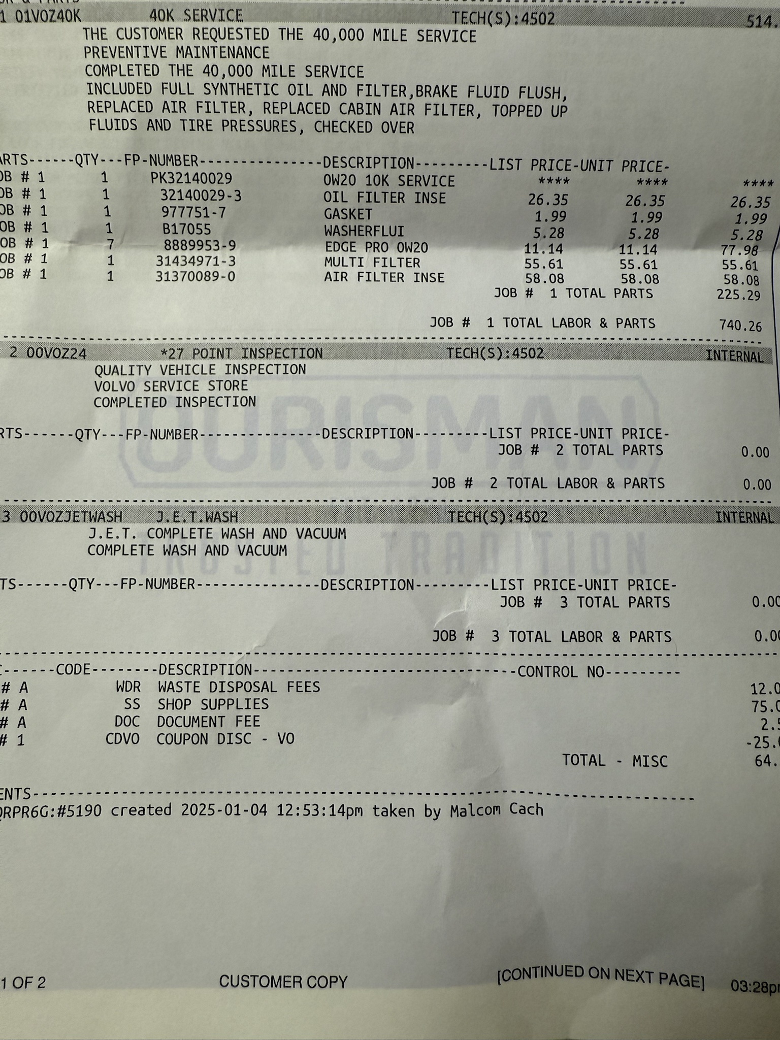 The Shocking 40k Service Bill from Volvo