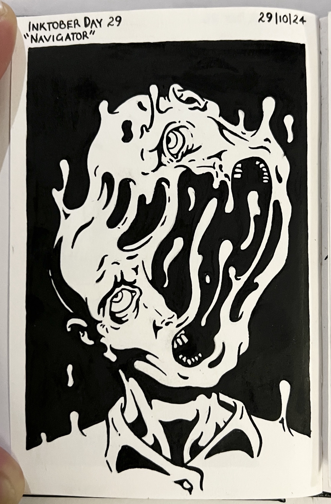 Inktober Day 29: The Mysterious Navigator