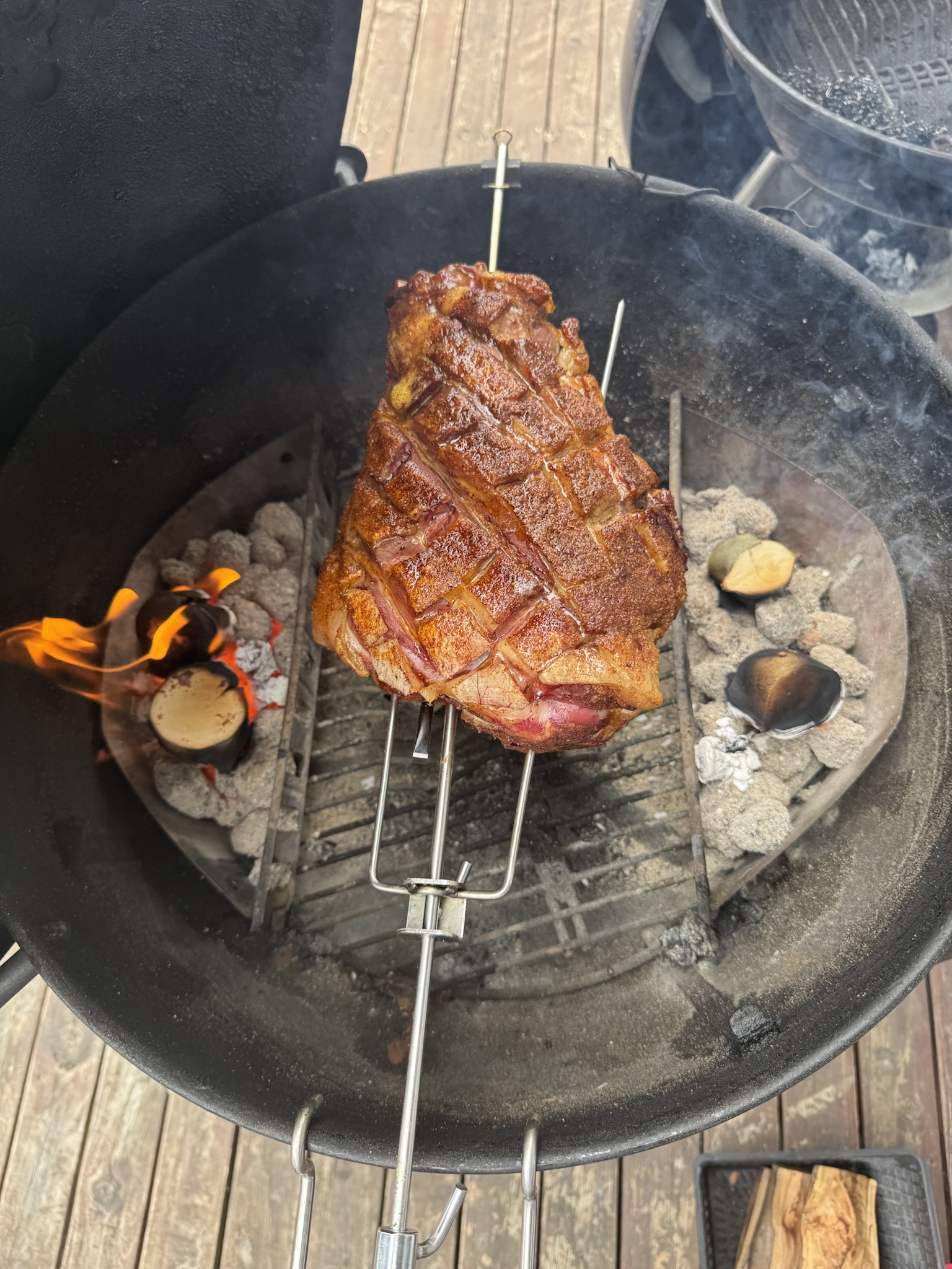 Indulging in a Delicious Lamb Leg for Lunch Today