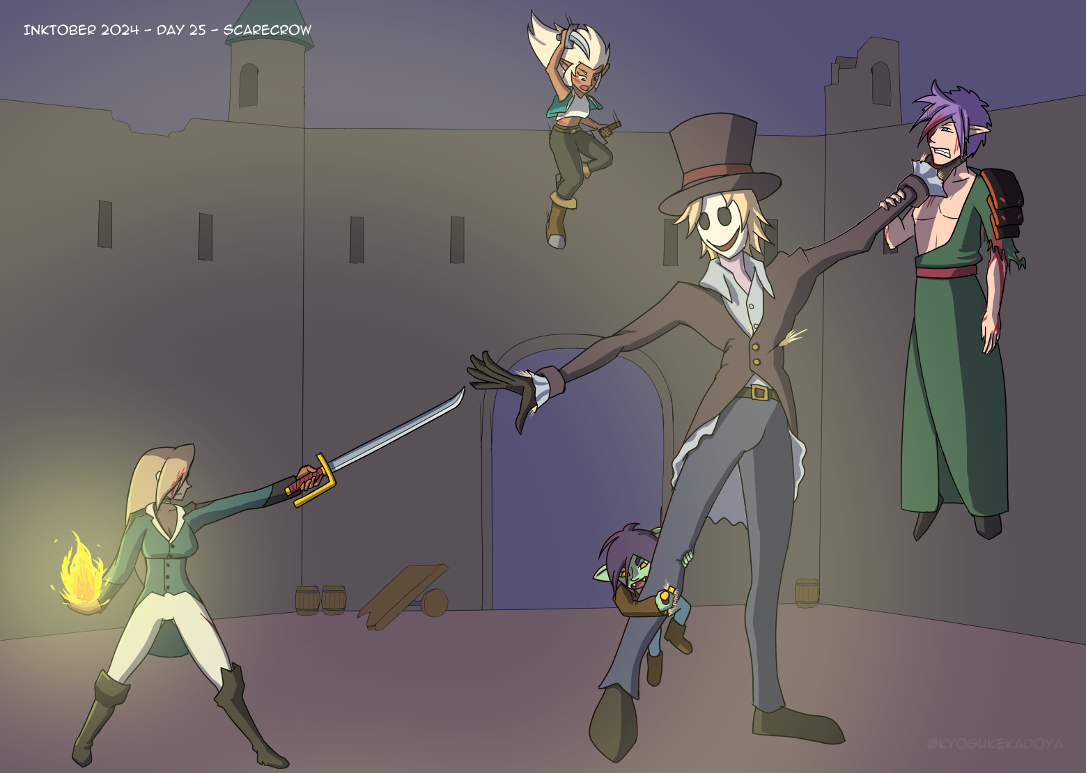 Inktober 2024 - Day 25: The Scarecrow Chronicles