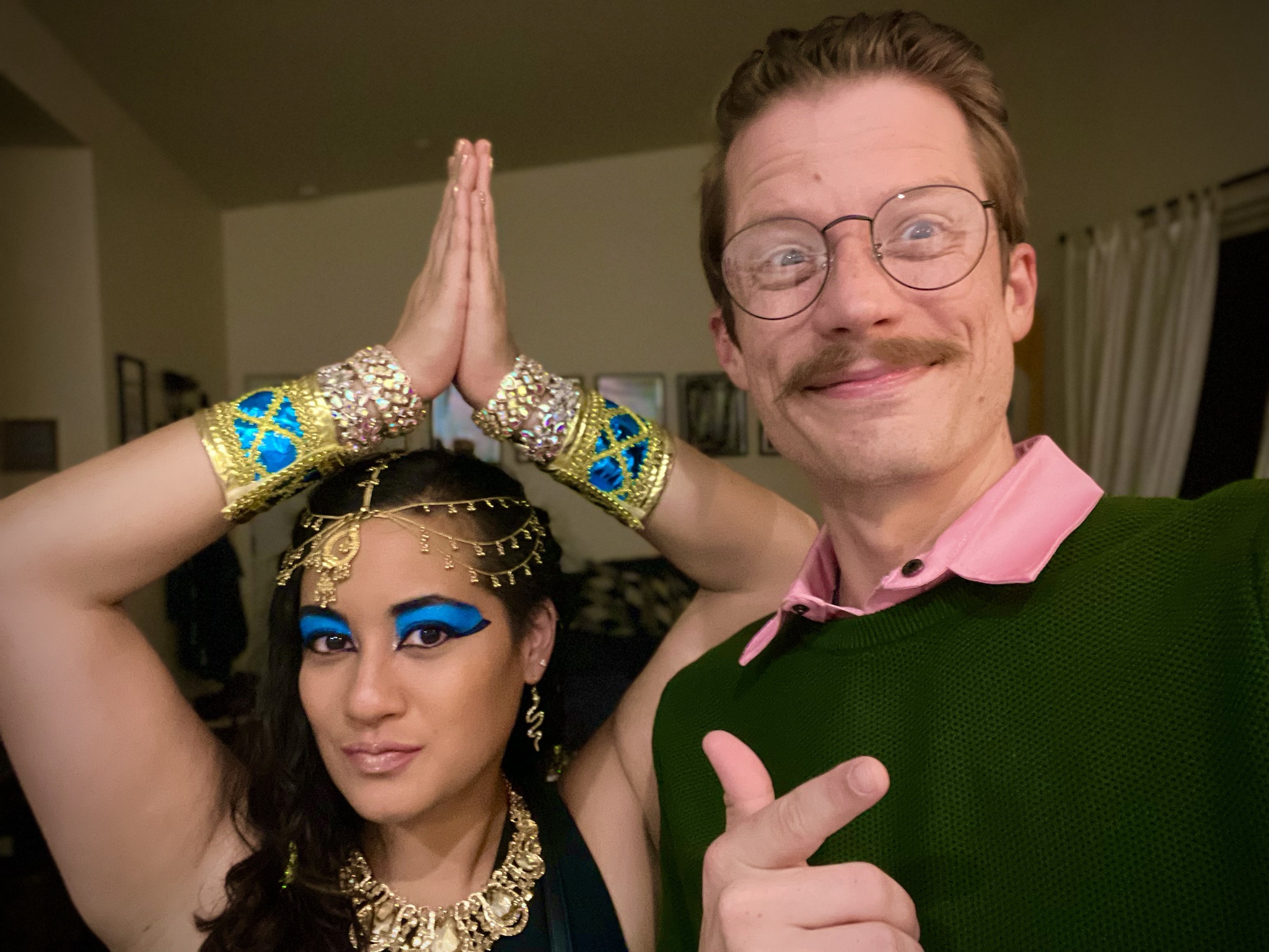 Halloween fun with Flanders and Cleopatra!