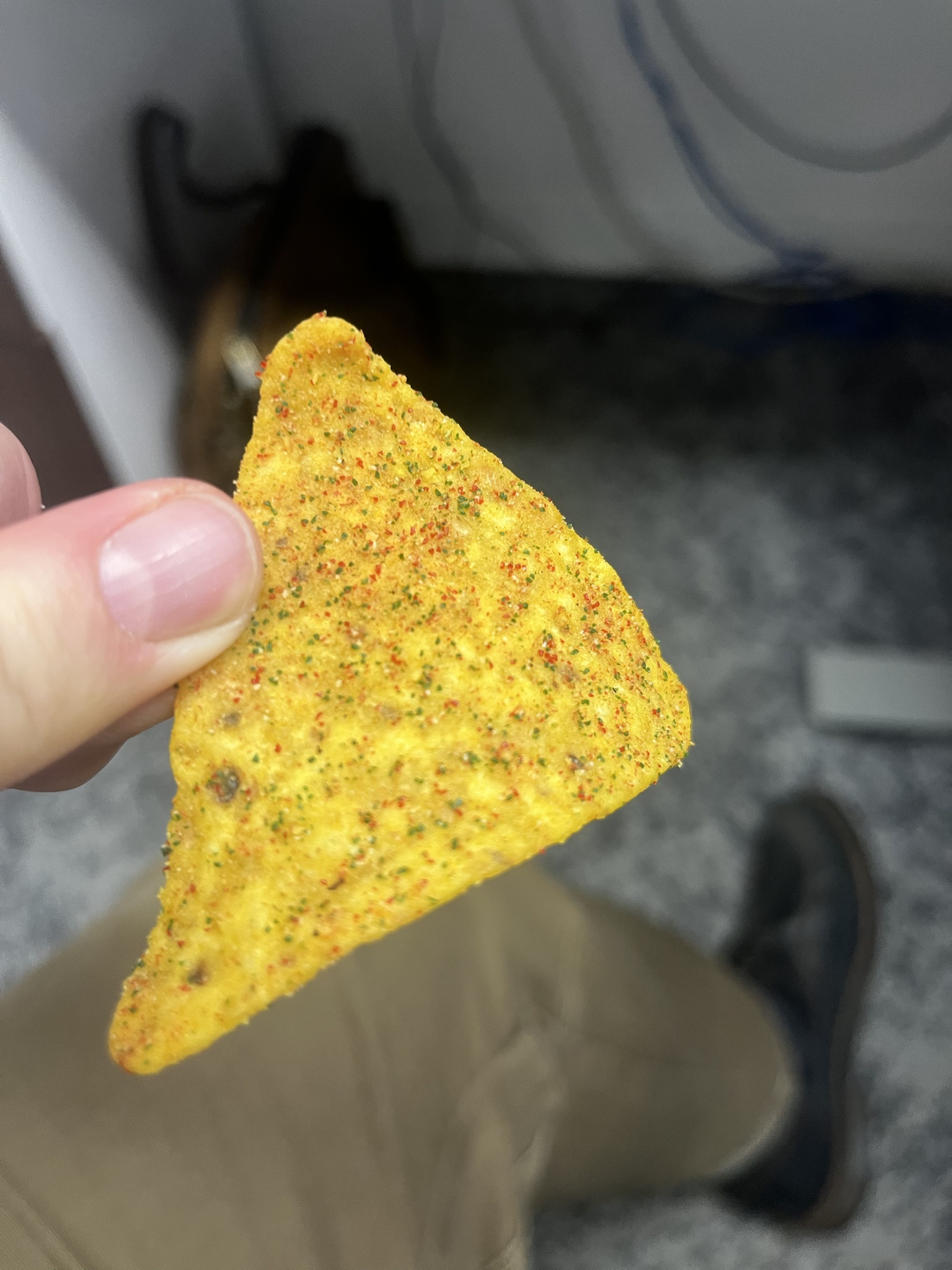 Check out the incredible dusting on this Cool Ranch Dorito!