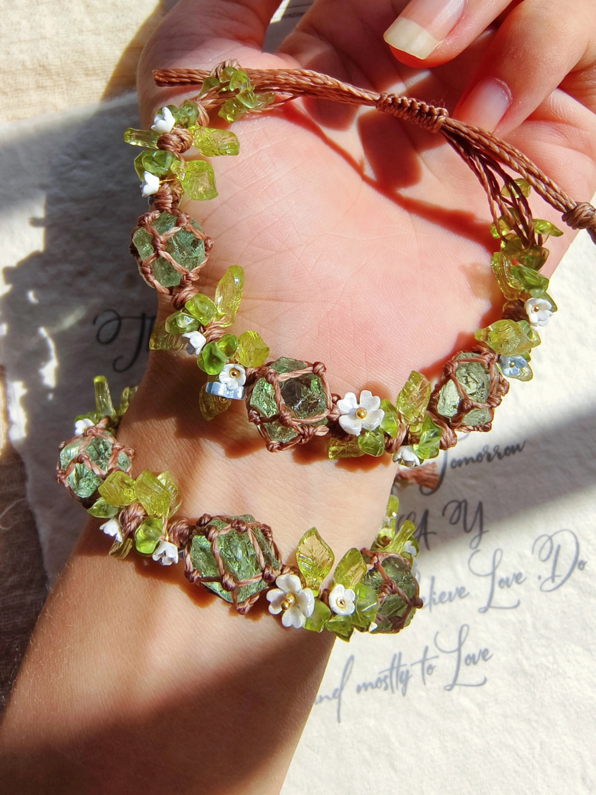 Check Out This Forest Bracelet I Made with Extra Leaves – It’s Not Perfect, But I Love It!