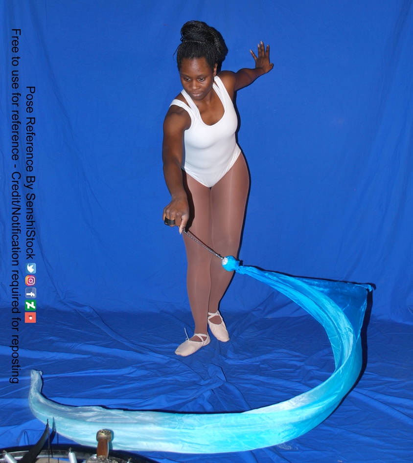 Daily Pose Inspiration: Water Magic Princess AP Veil Poi Pose Reference