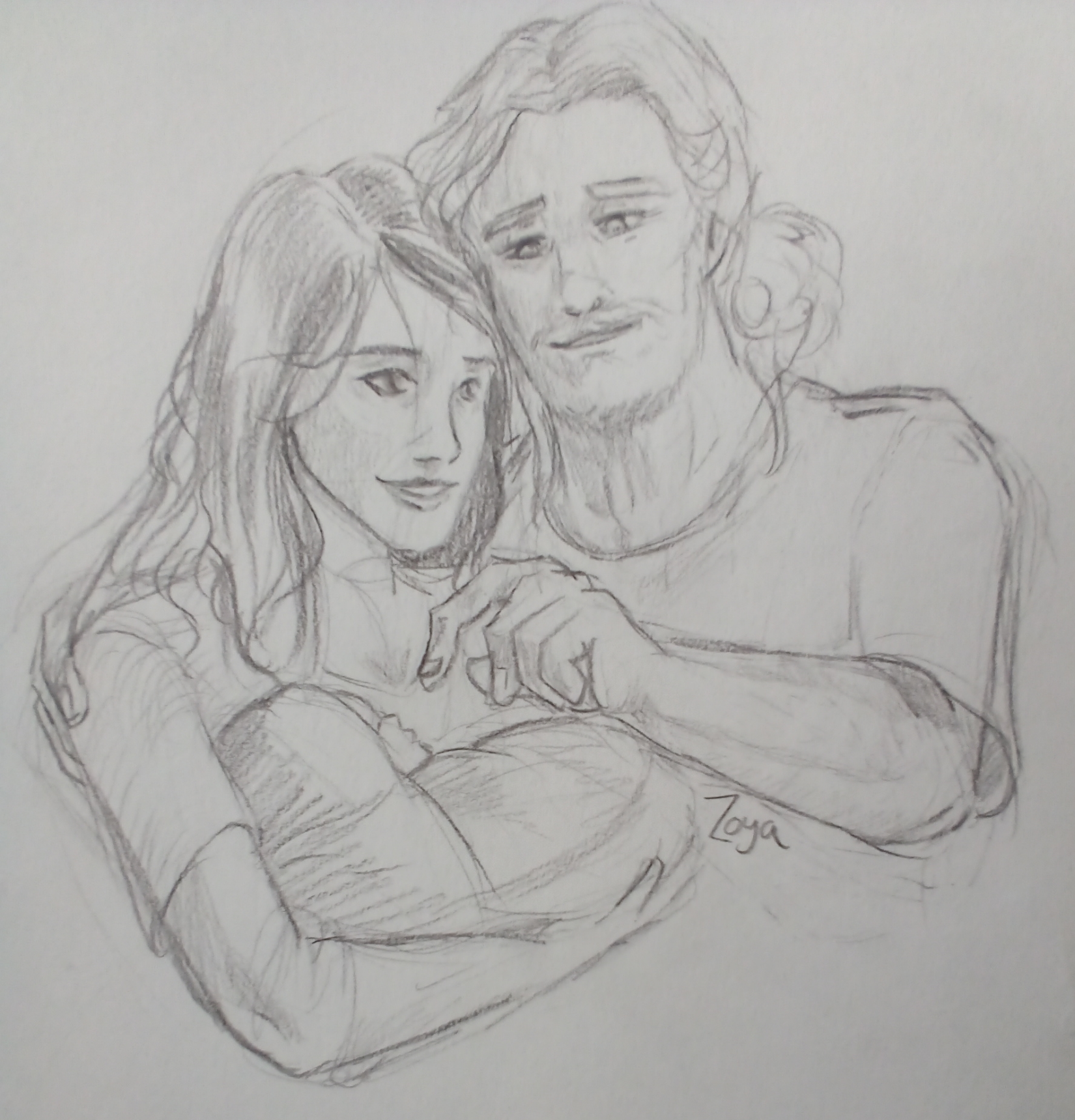 The adorable trio of Thor, Jane, and their baby