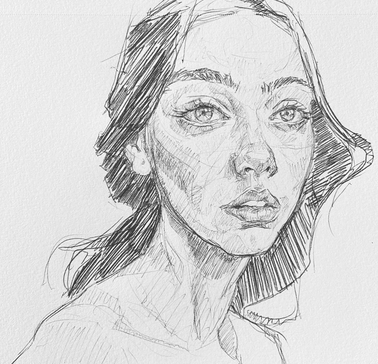 Nostalgic sketches from an old ballpoint pen