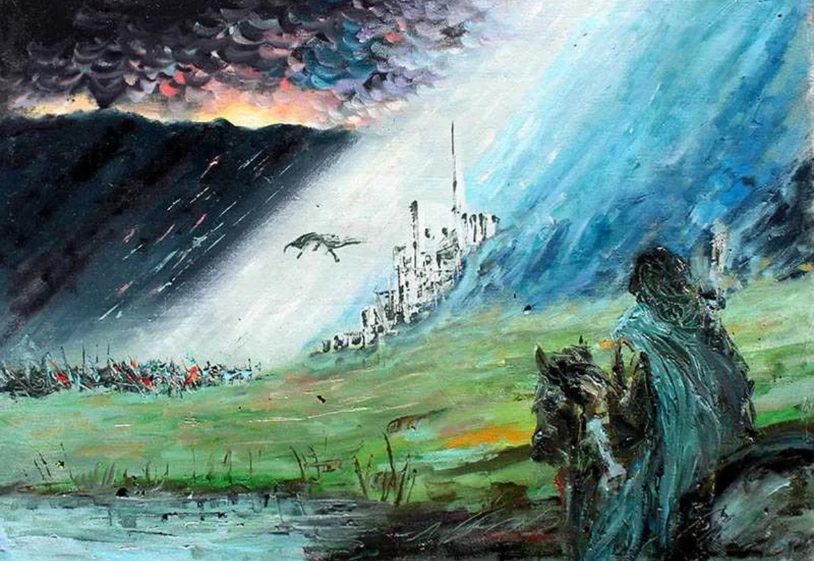 My Oil Painting of Aragorn at Minas Tirith