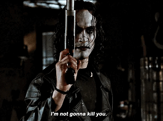 A throwback to the iconic film: The Crow (1994)