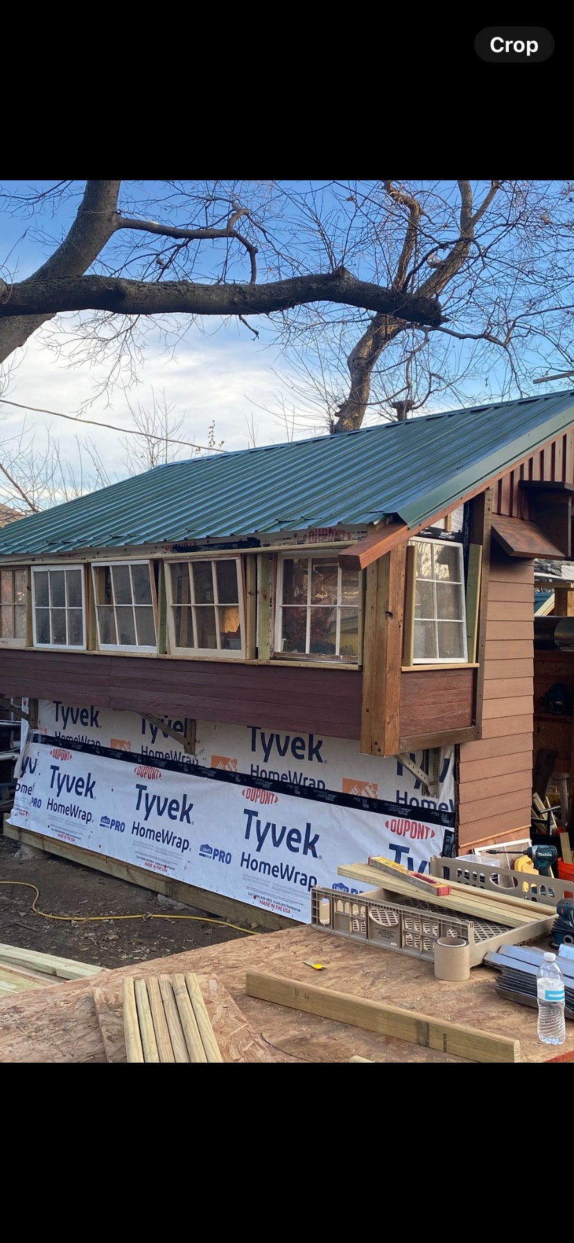 Windows before the transformation: struts and paint edition.