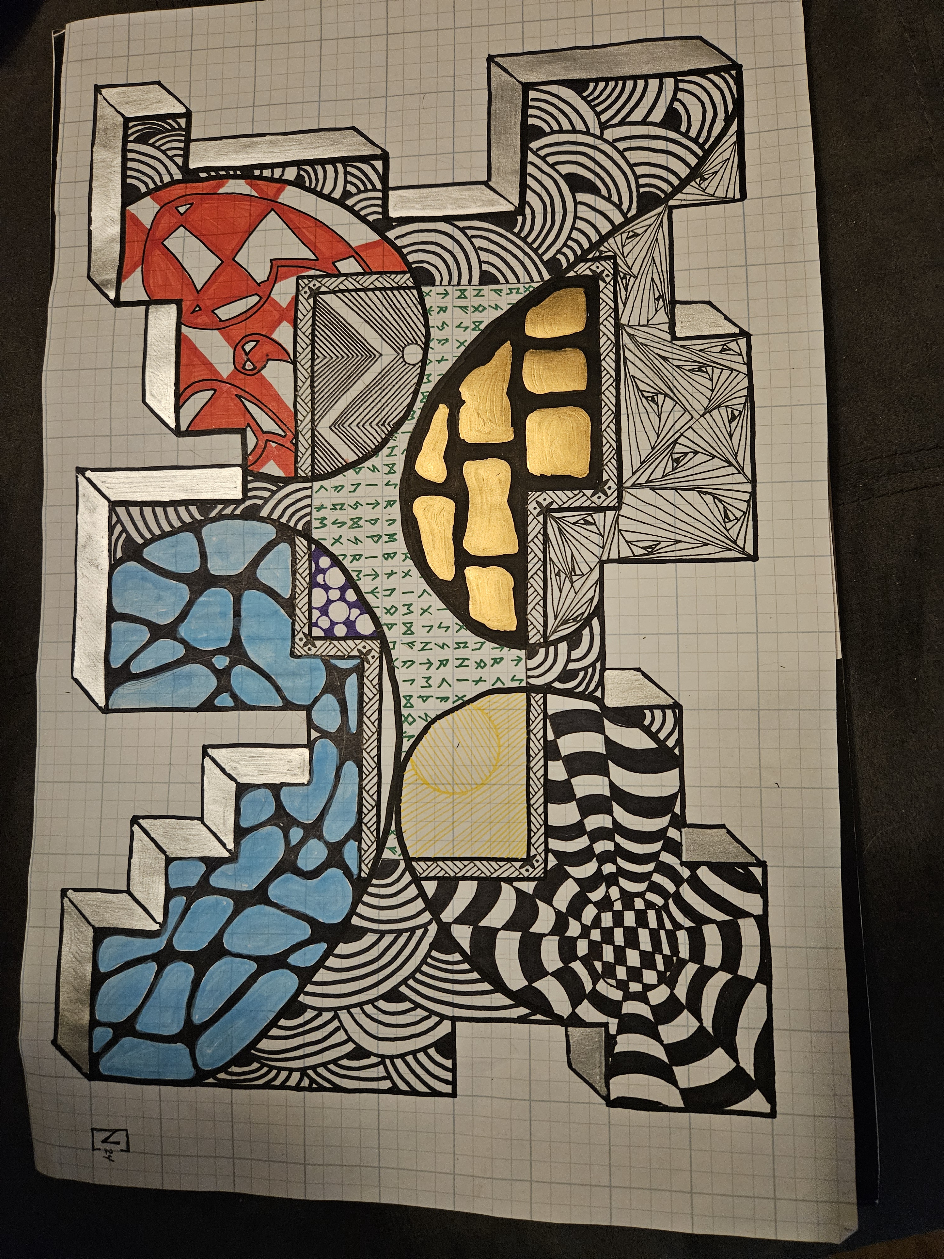 I specialize in drawing blocks.