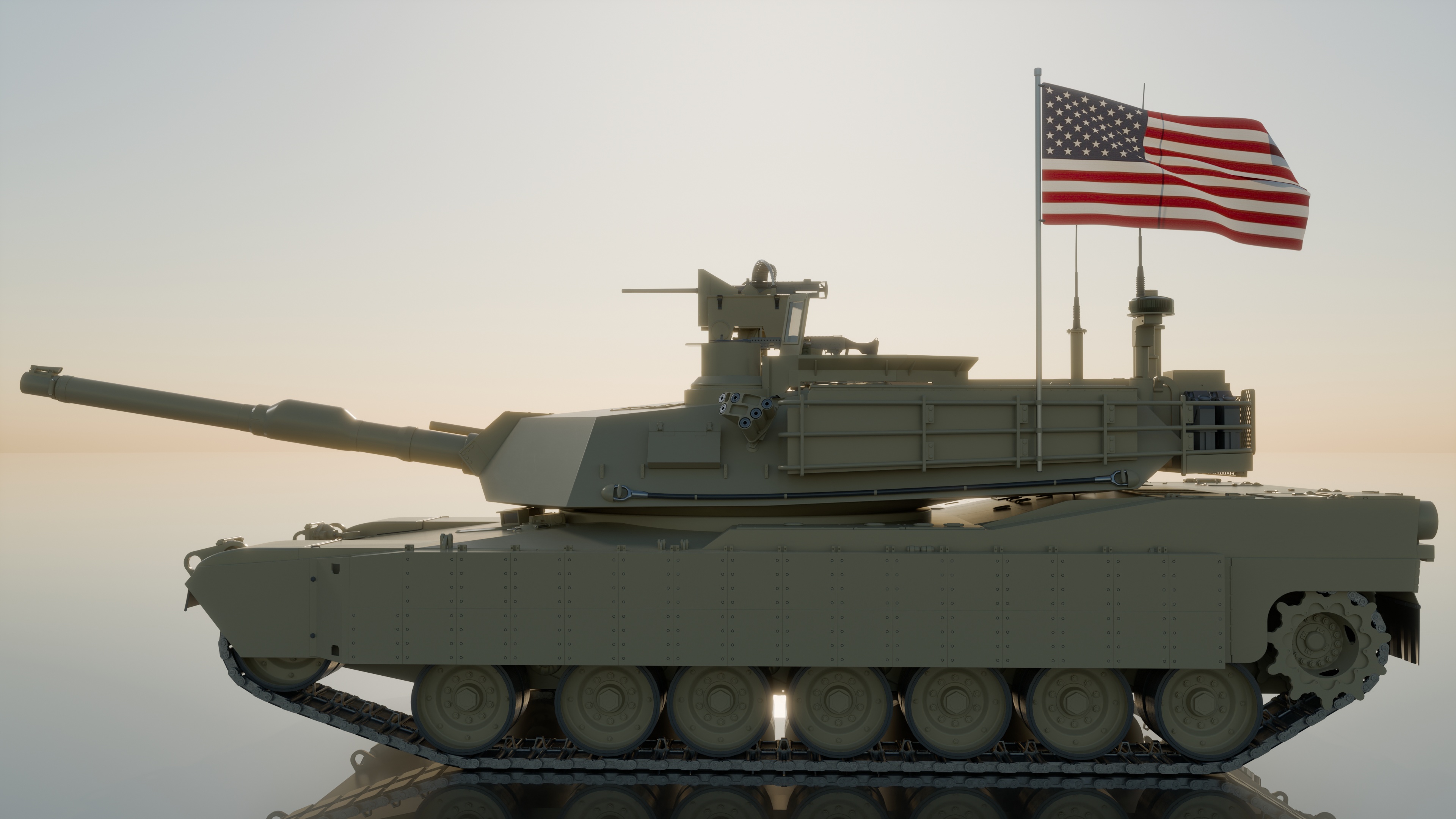 Check out my 3D creation of the iconic M1A2 Abrams main battle tank!