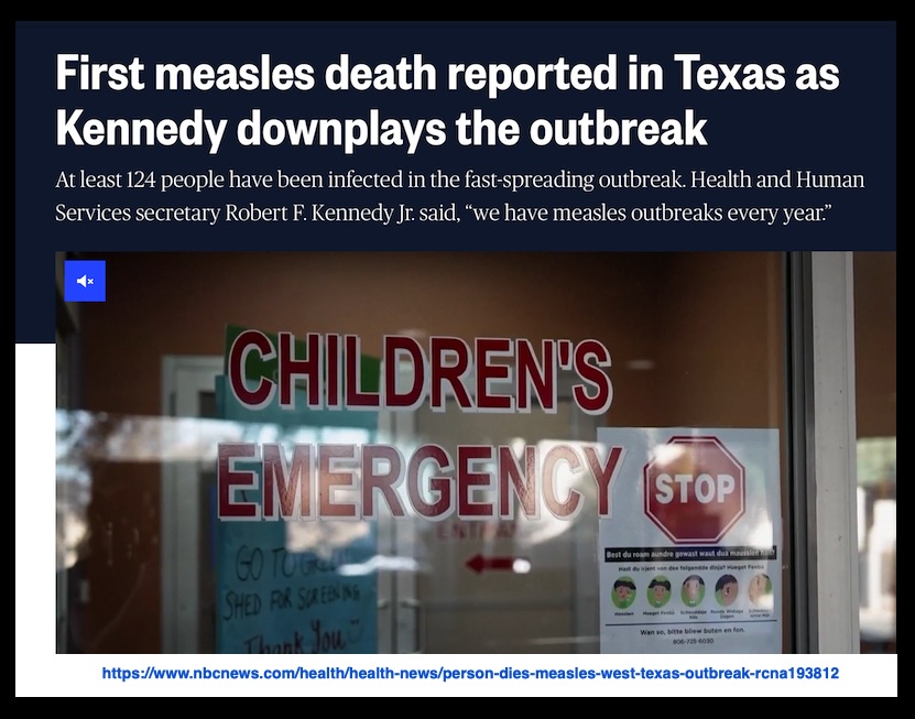 First Measles Death Reported in Texas as RF Kennedy Jr. Downplays the Outbreak