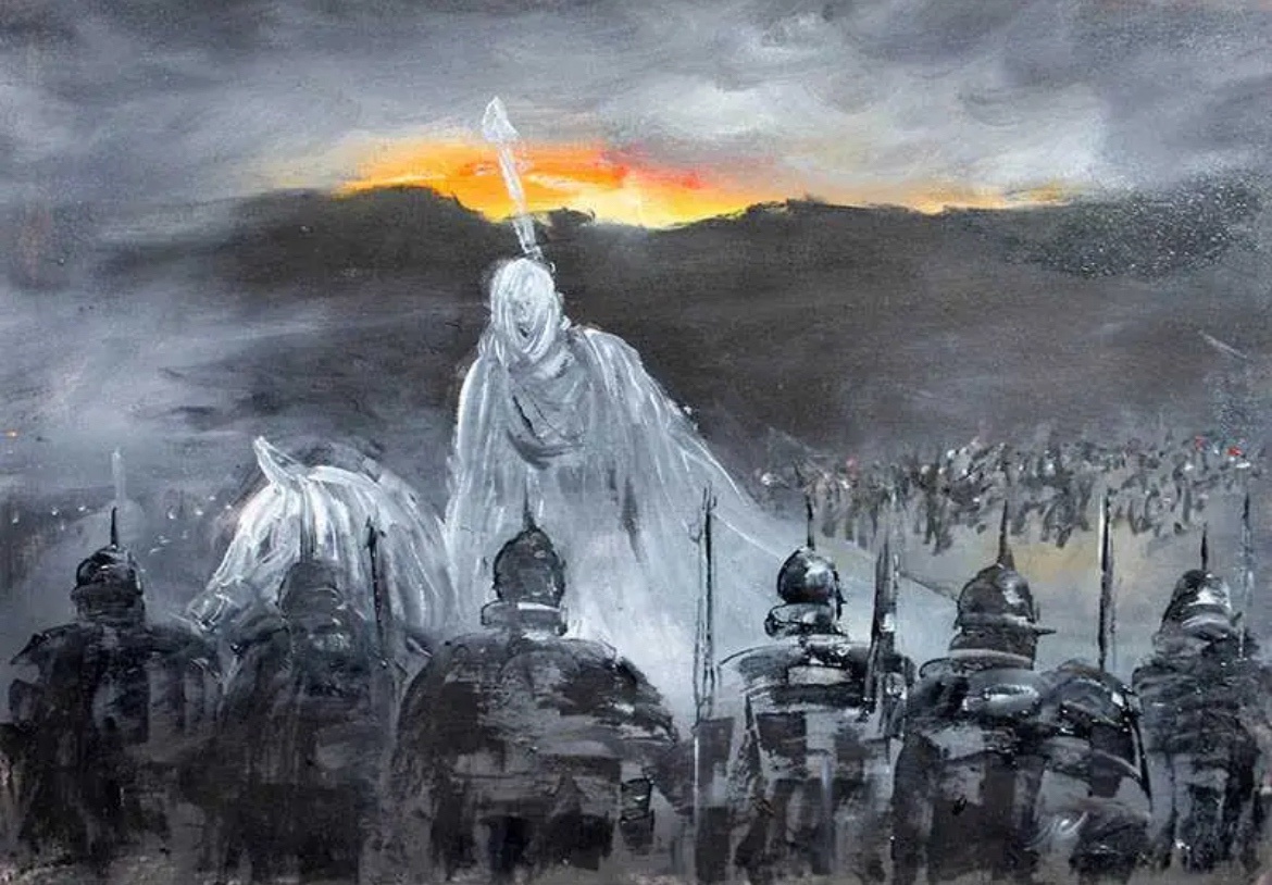 My Artistic Take on the Siege of Gondor: An Oil Painting