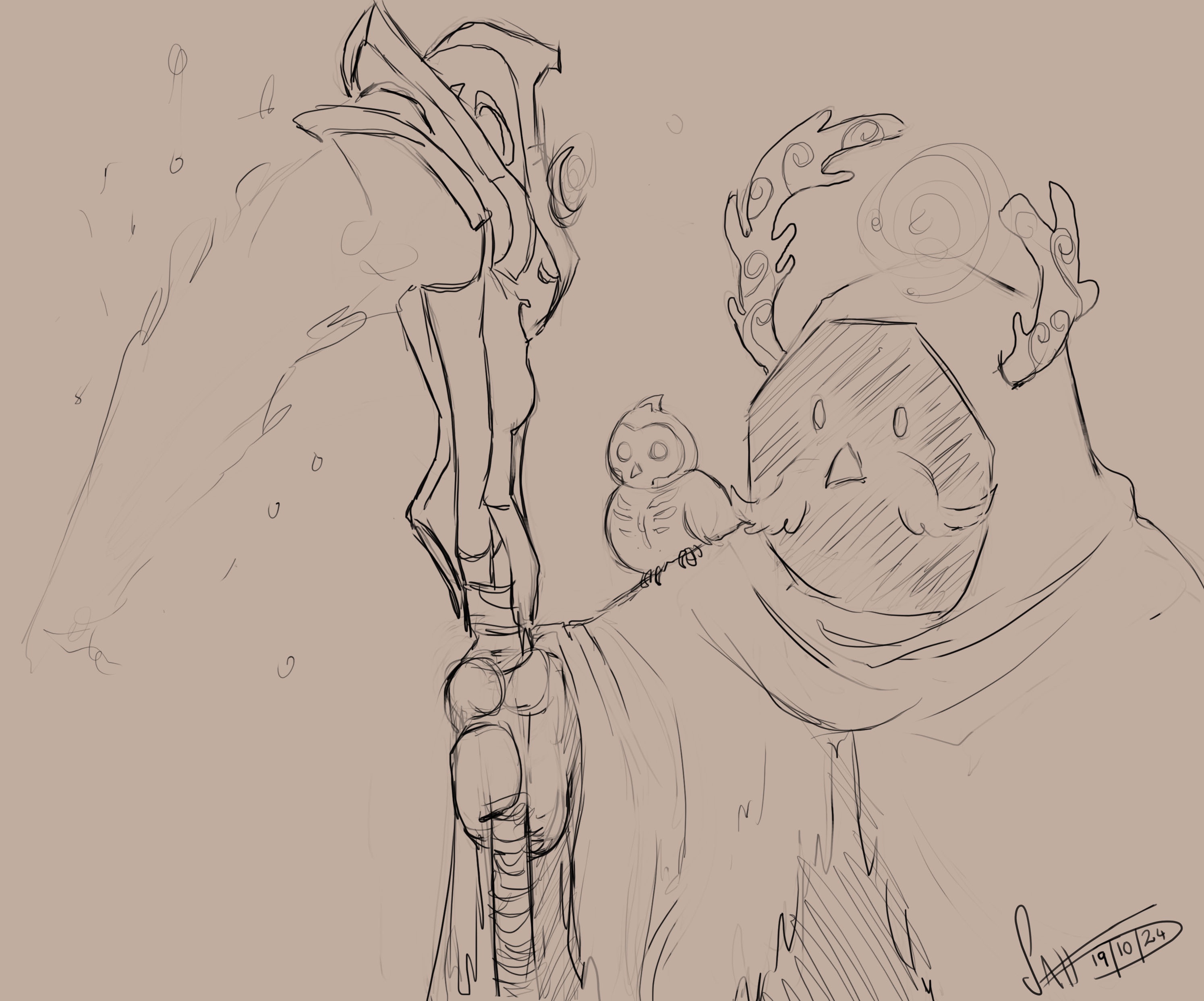 Drawlloween Day 7: Embracing the 'Grimm'