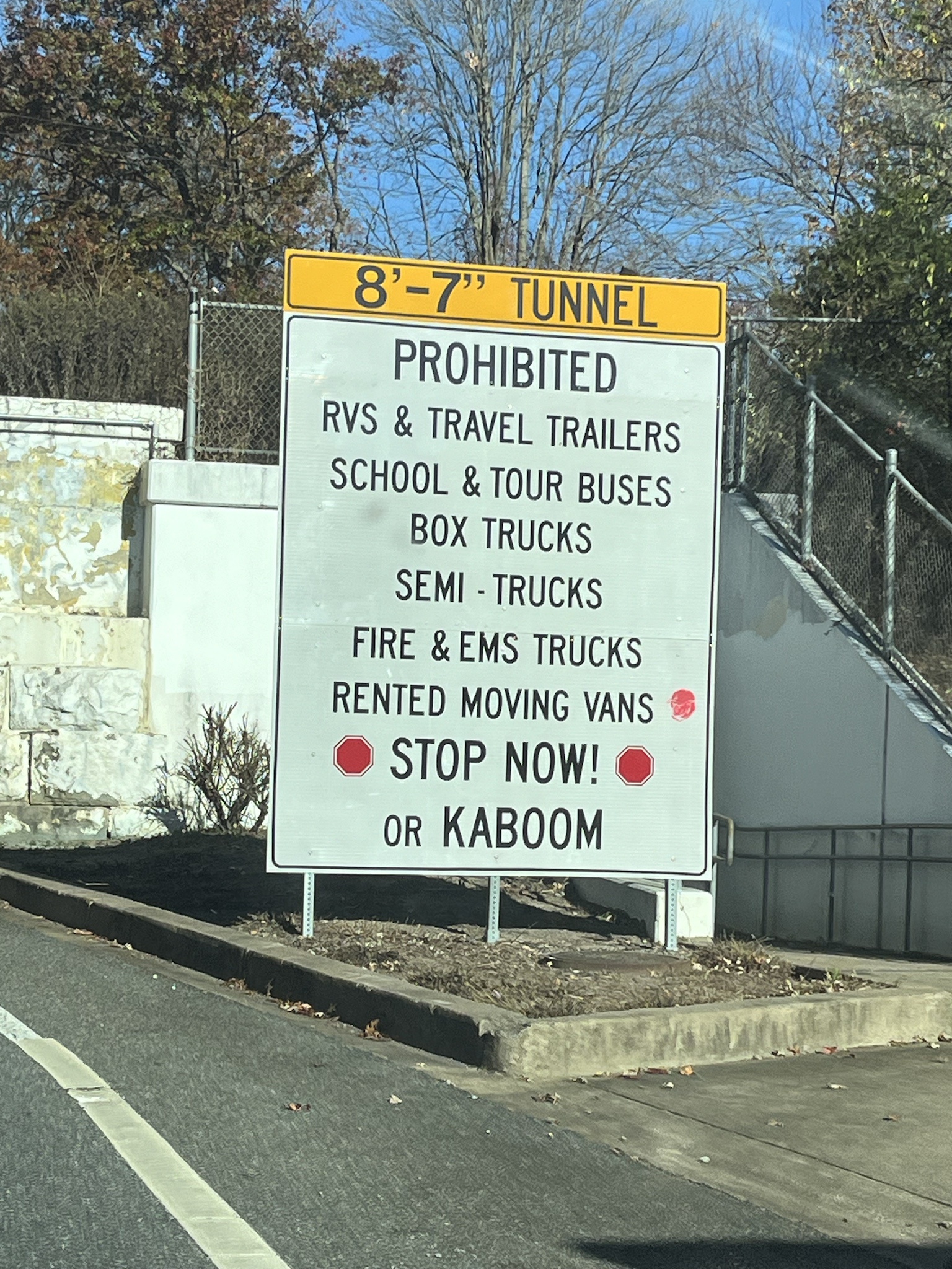 Check out this amusing sign I spotted near a local bridge today!