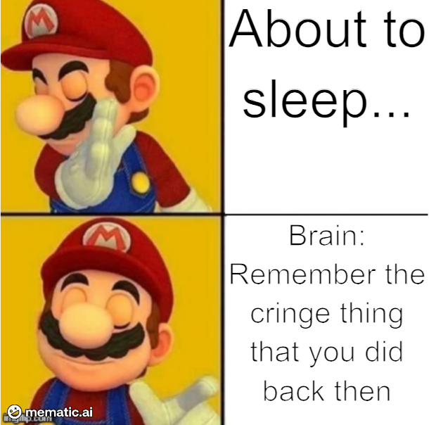 Thank goodness my brain finally stopped doing this!