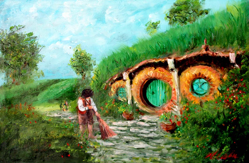My Artistic Tribute to The Shire: A Canvas Creation