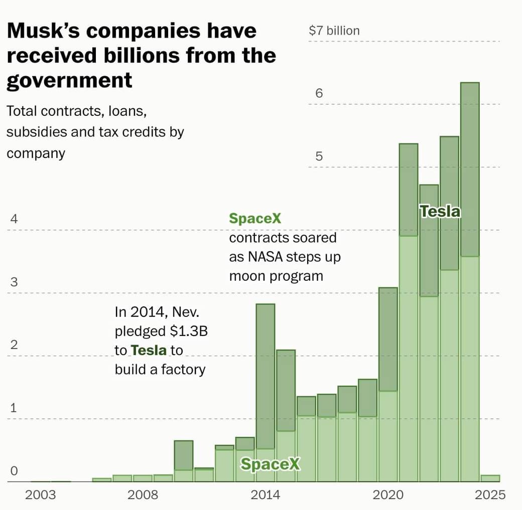 The Billions Behind Musk's Government Support