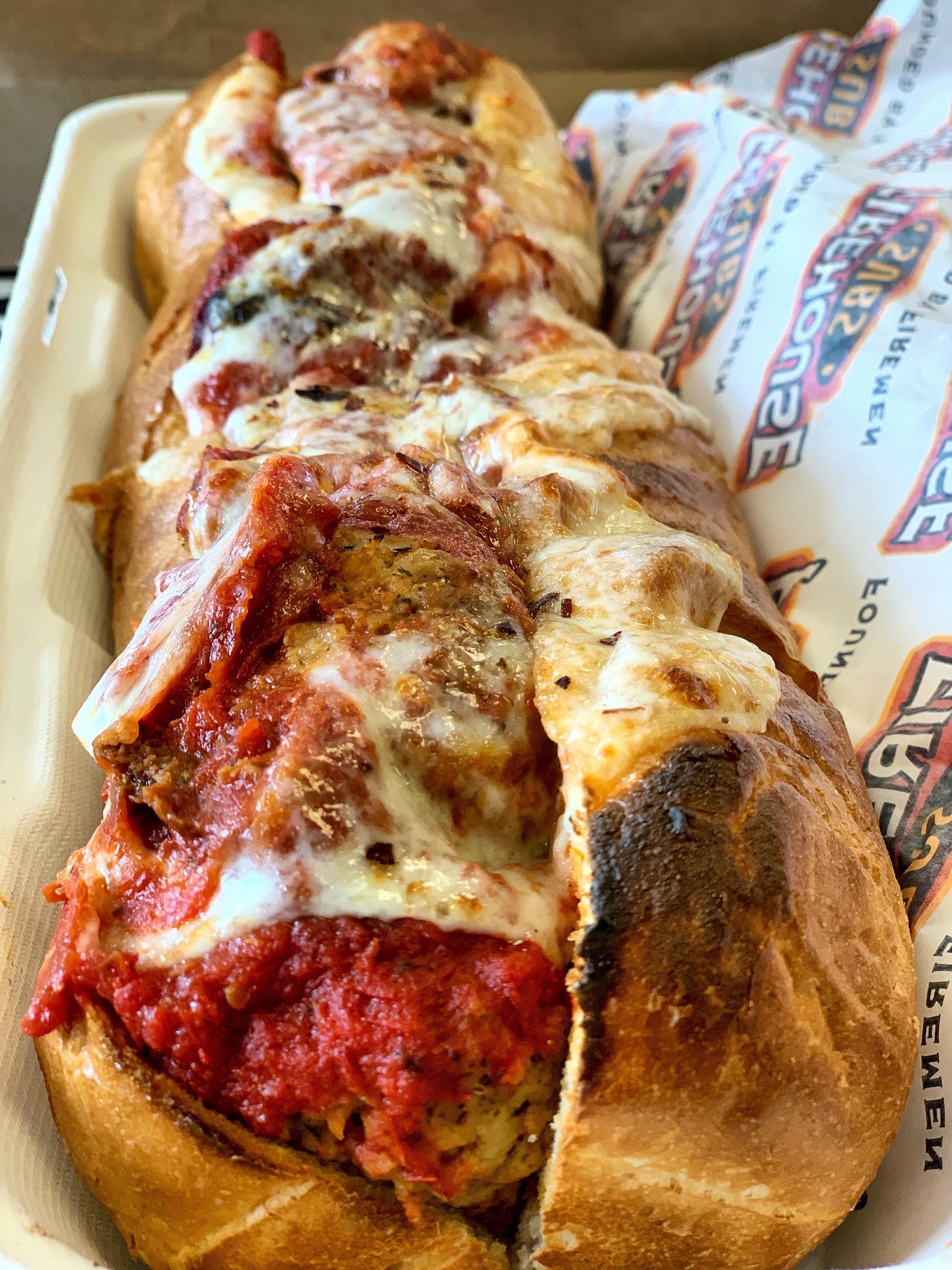 Savoring a Delicious Meatball Sub from Firehouse