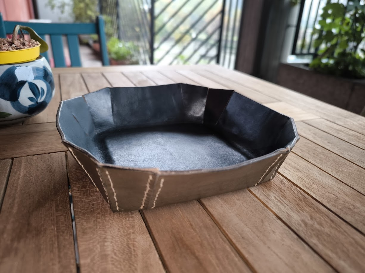Crafted a leather valet tray just in time for the gift-giving season!