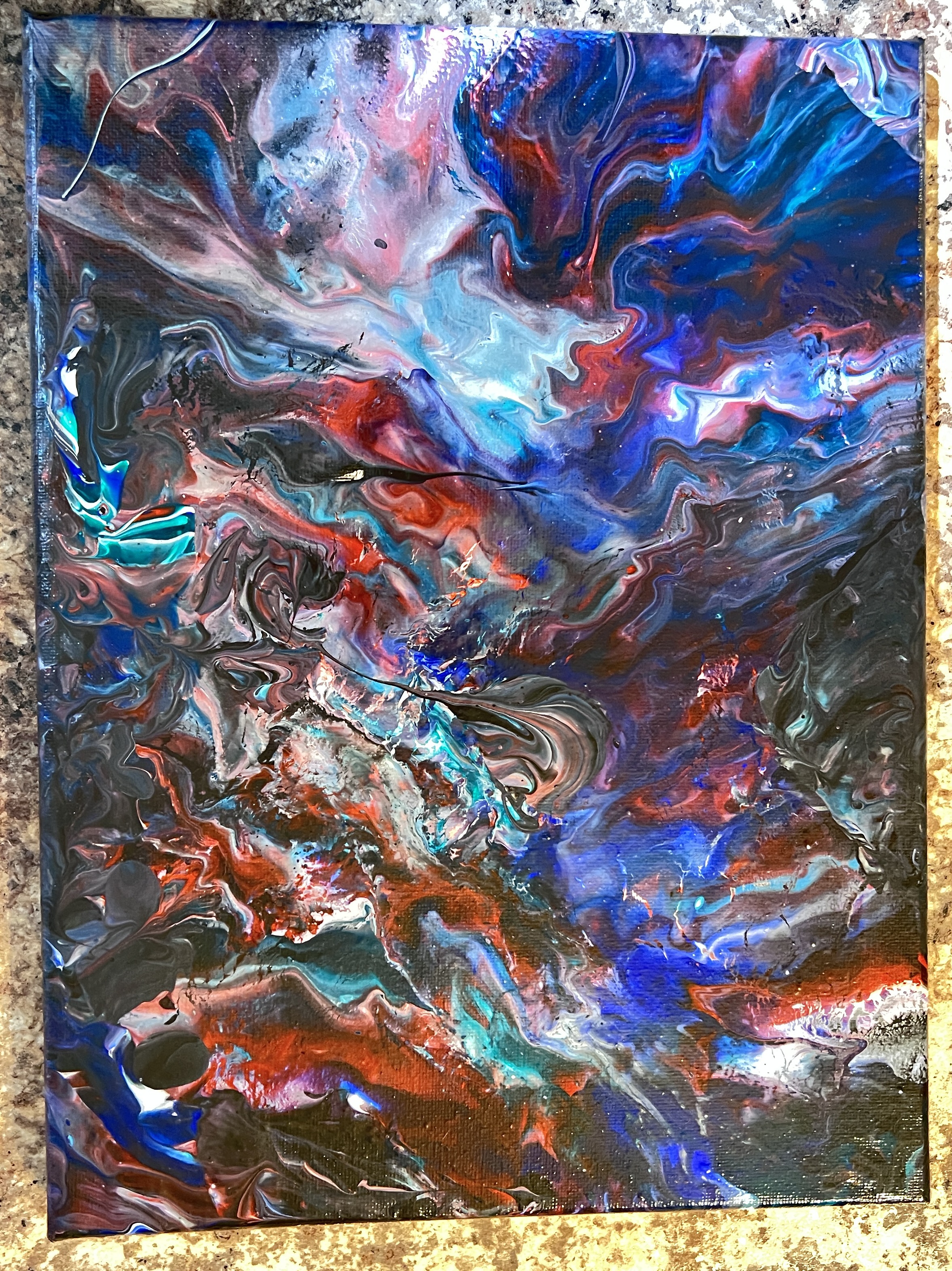 Update: The Acrylic Pour Has Dried Beautifully