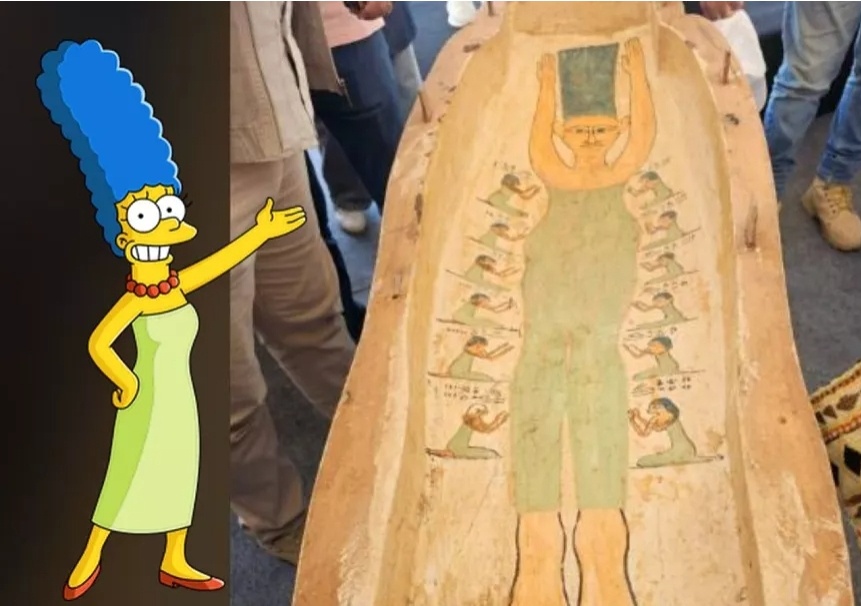 Viral Sensation: Ancient Egyptian Tomb Unveils 'Marge Simpson' Painting