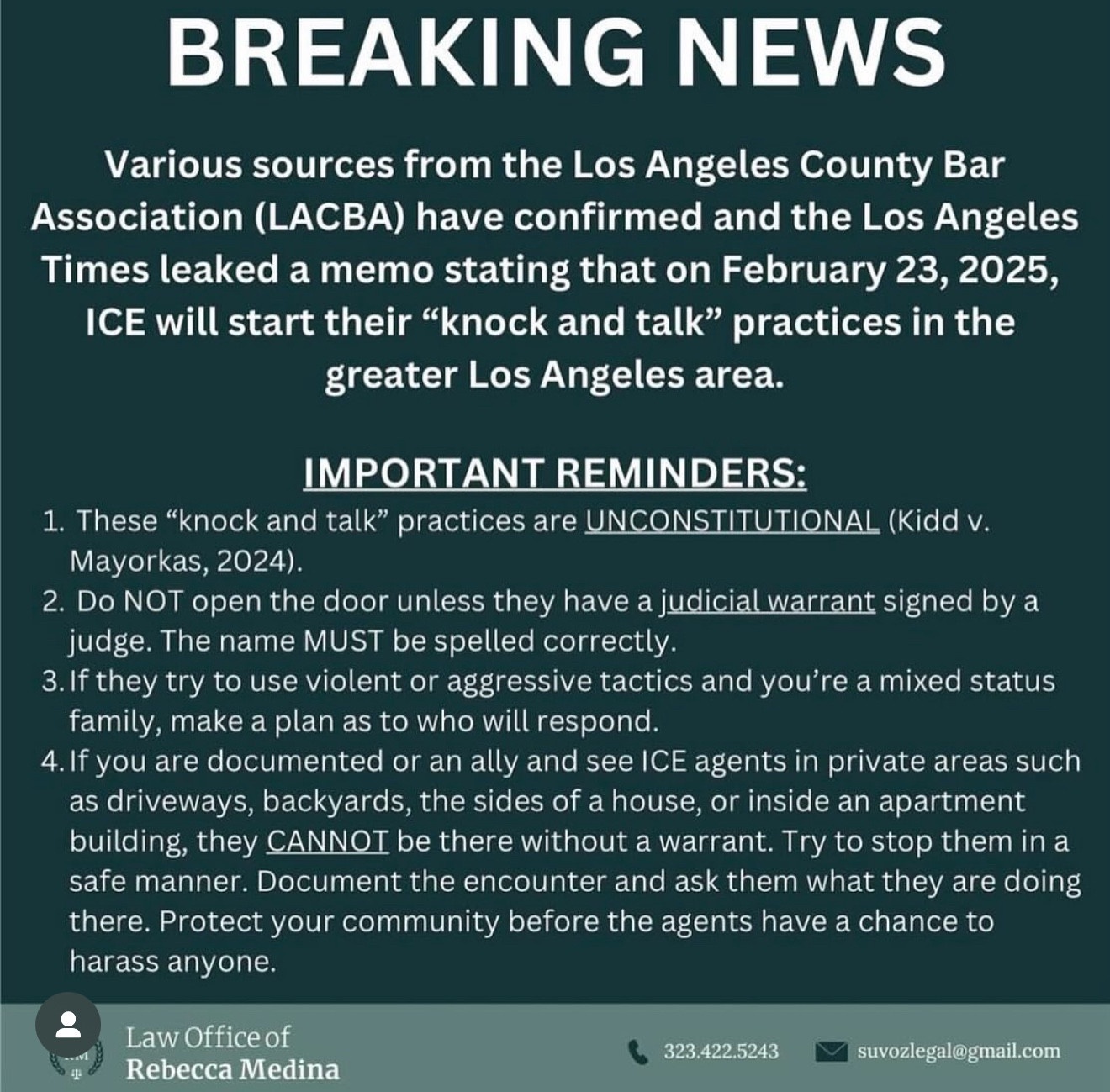 Warning: ICE is Reportedly Coming to LA on February 23