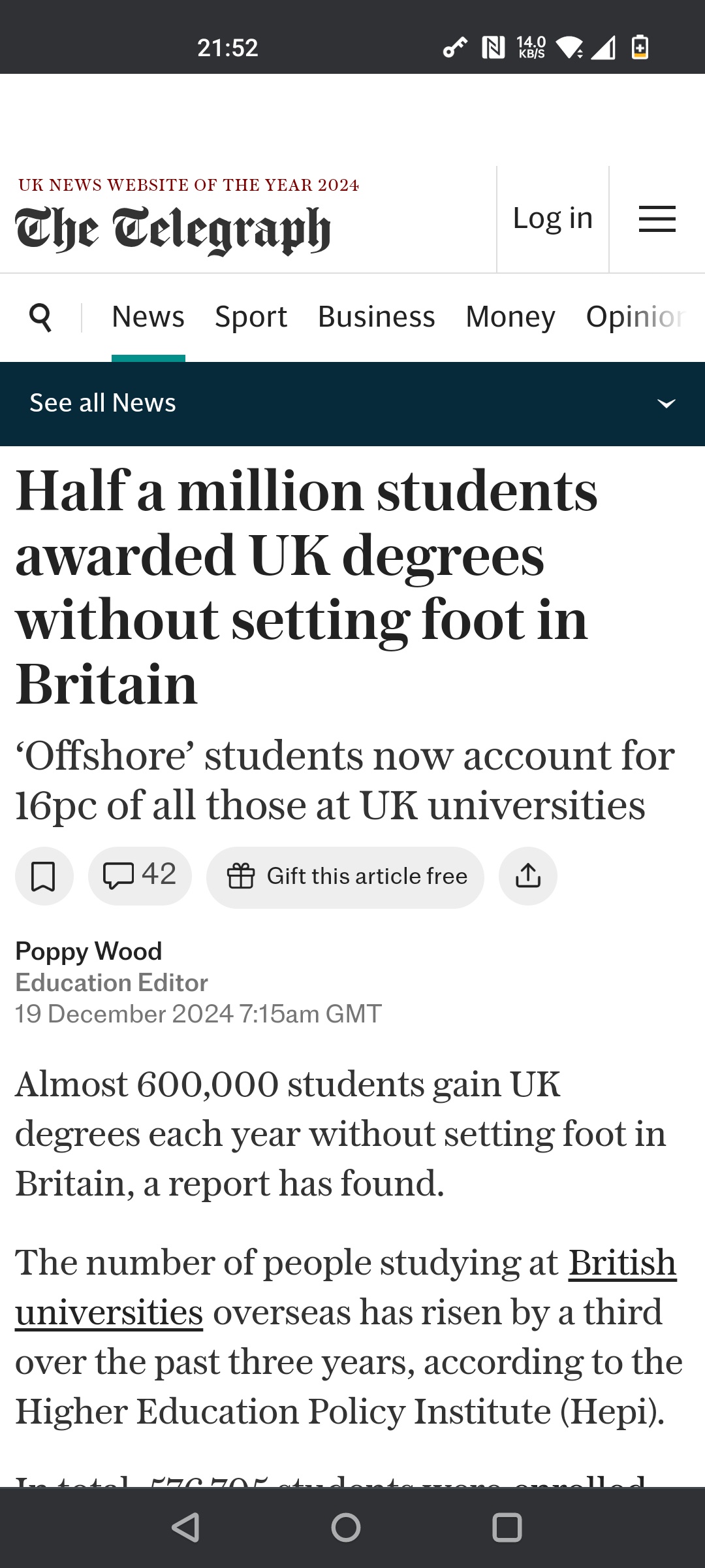 Daily dose of reality: Only a tiny fraction of international students study online, while most thrive at campuses abroad, boosting the education sector.
