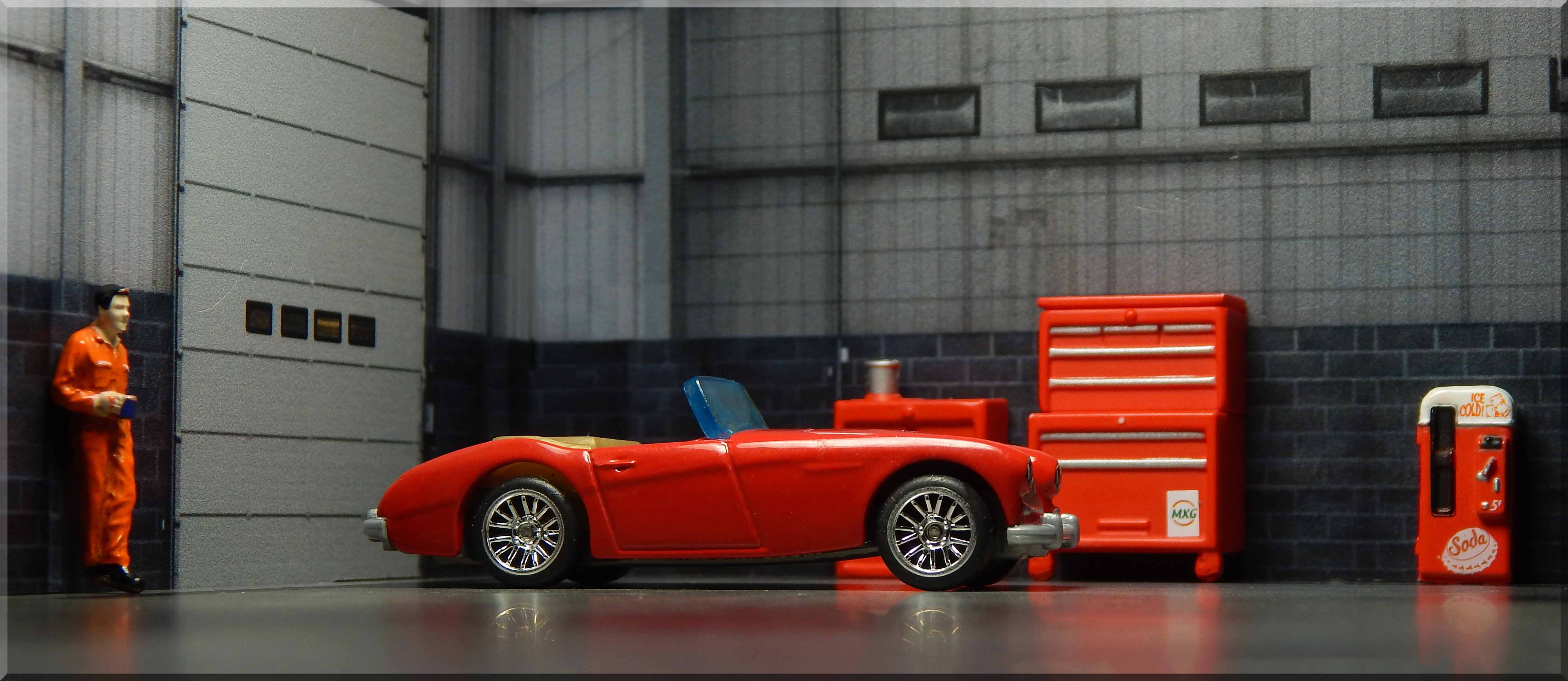 1963 Matchbox Austin Healey with a Wheel Upgrade