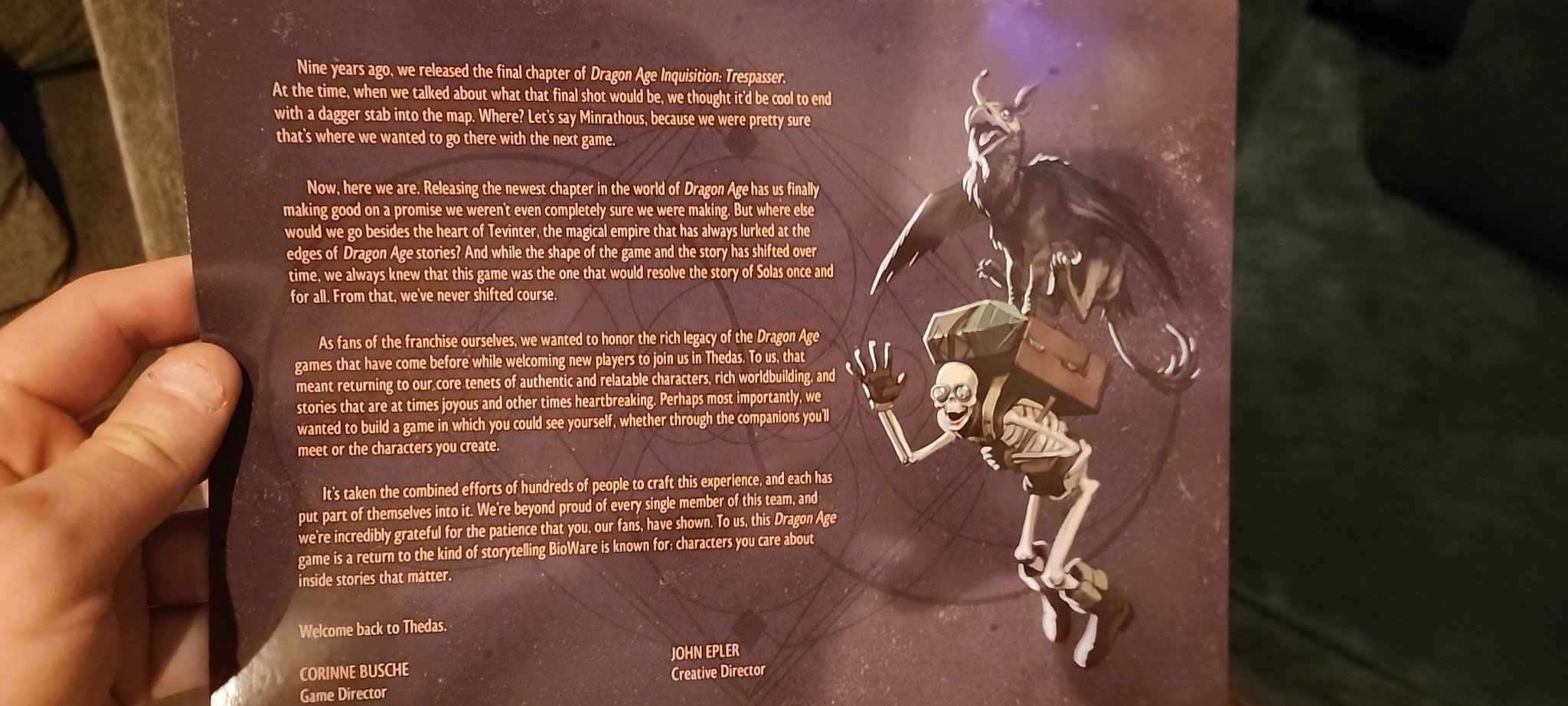 The Special Edition Letter from Dragon Age: The Veilguard