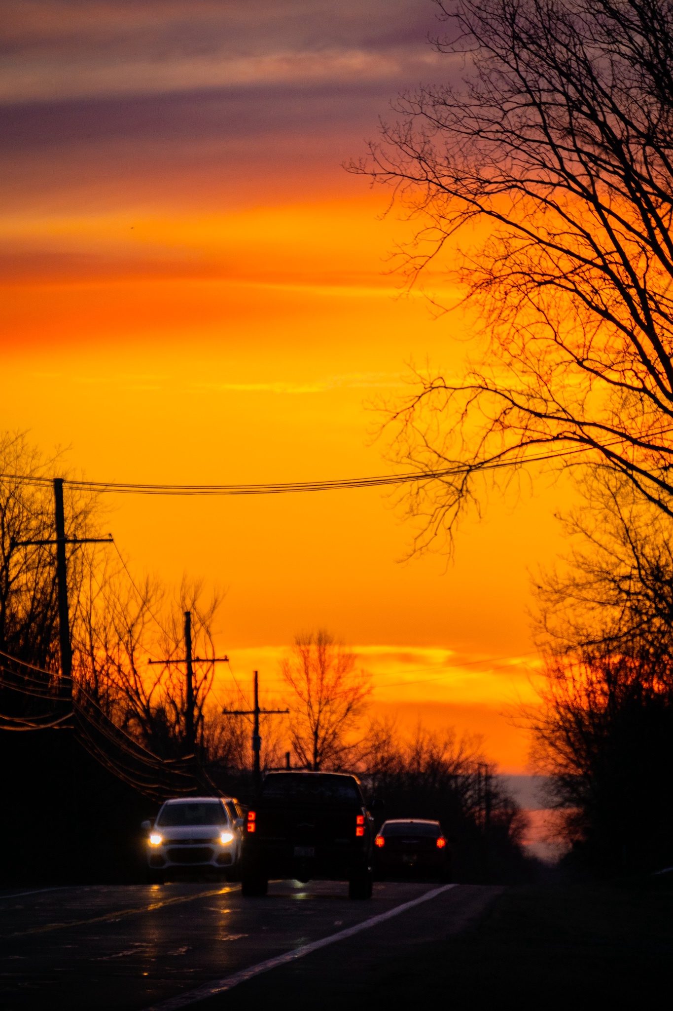 Breathtaking Michigan sunrise painting the sky!