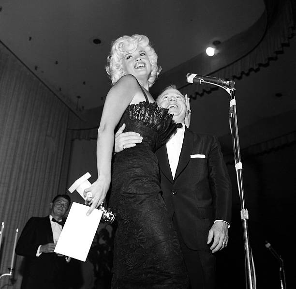 A Glimpse of Glamour: Jayne Mansfield and Mickey Rooney at the 1961 Golden Globes